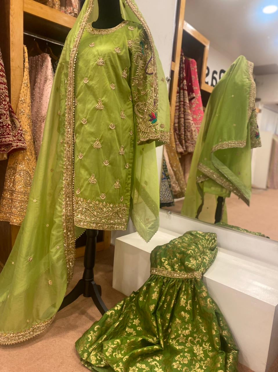 Hand embroidered Gharara Dress stitched