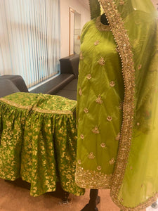 Hand embroidered Gharara Dress stitched
