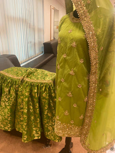 Hand embroidered Gharara Dress stitched