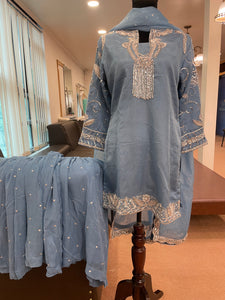 Dusty blue gharara