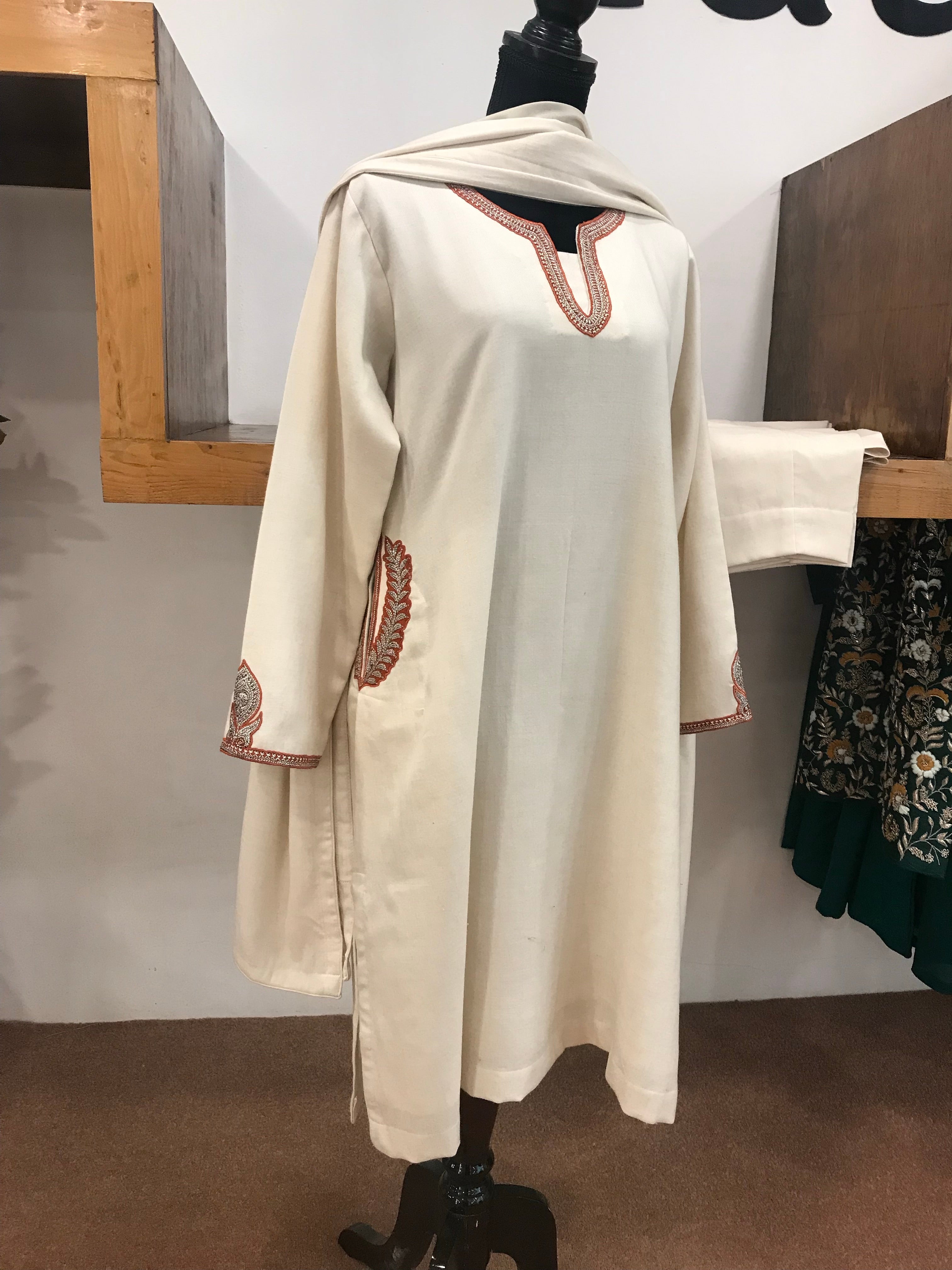 Purepashmina x purewool blend kurta set pwb112