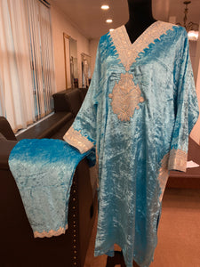 Velvet tilla pheran set 2pc