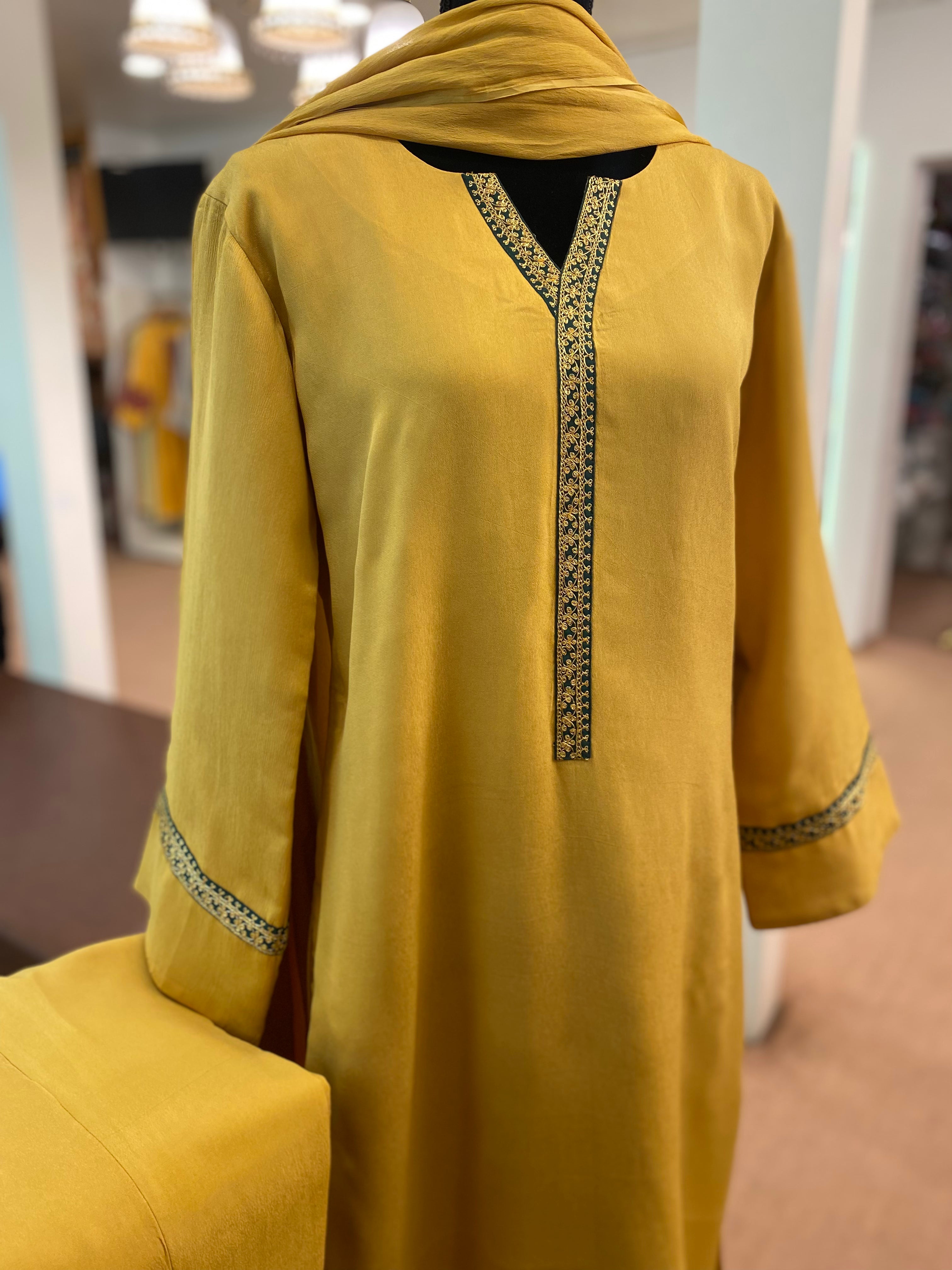 Hand Tilla  chinnon dress stitched