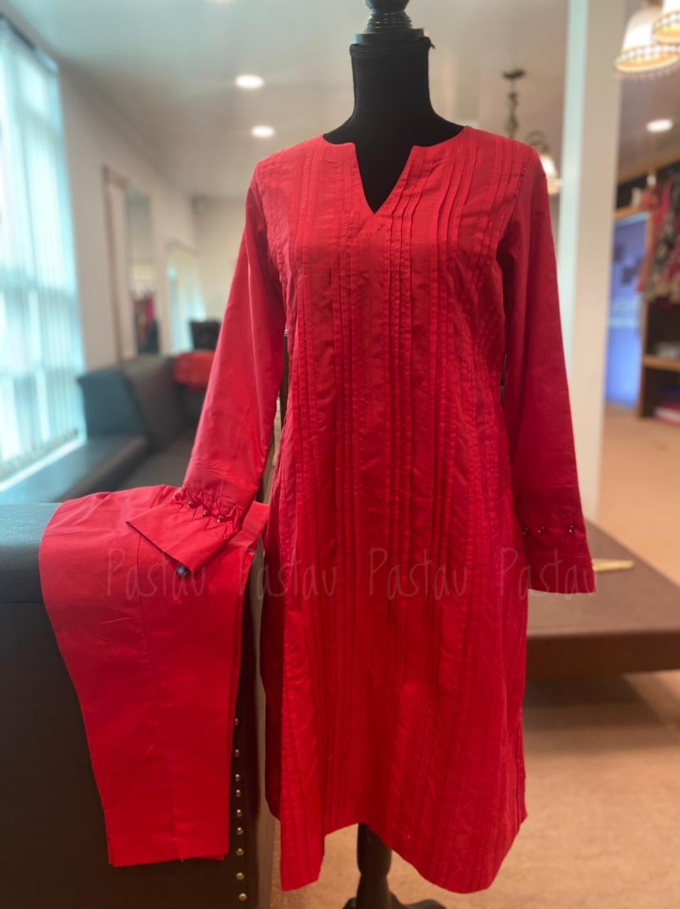 Pure silk 2pc stitched