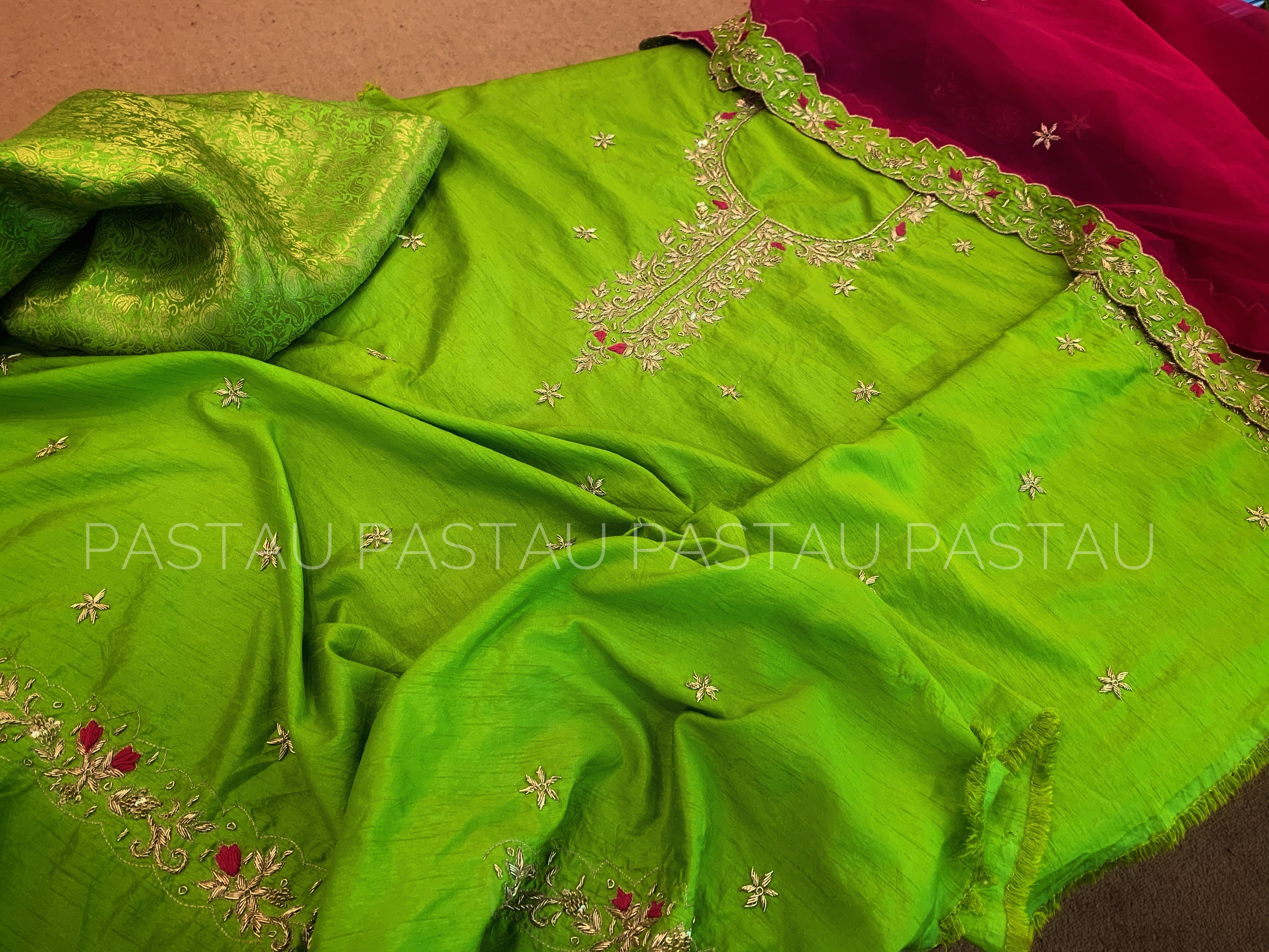 Handembroidered Suit 3pc unstitched