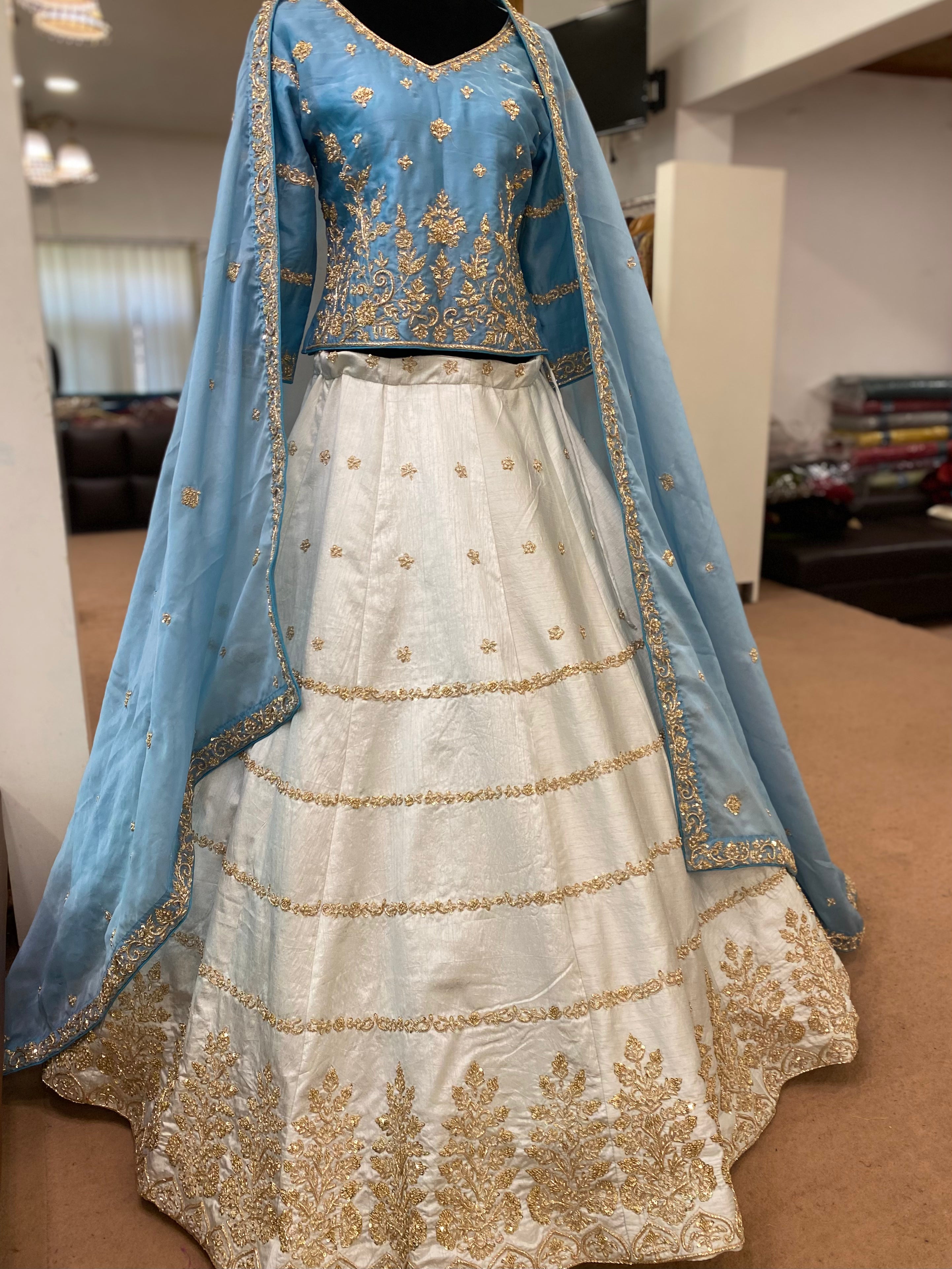 Bridal Handembroidered Lehanga