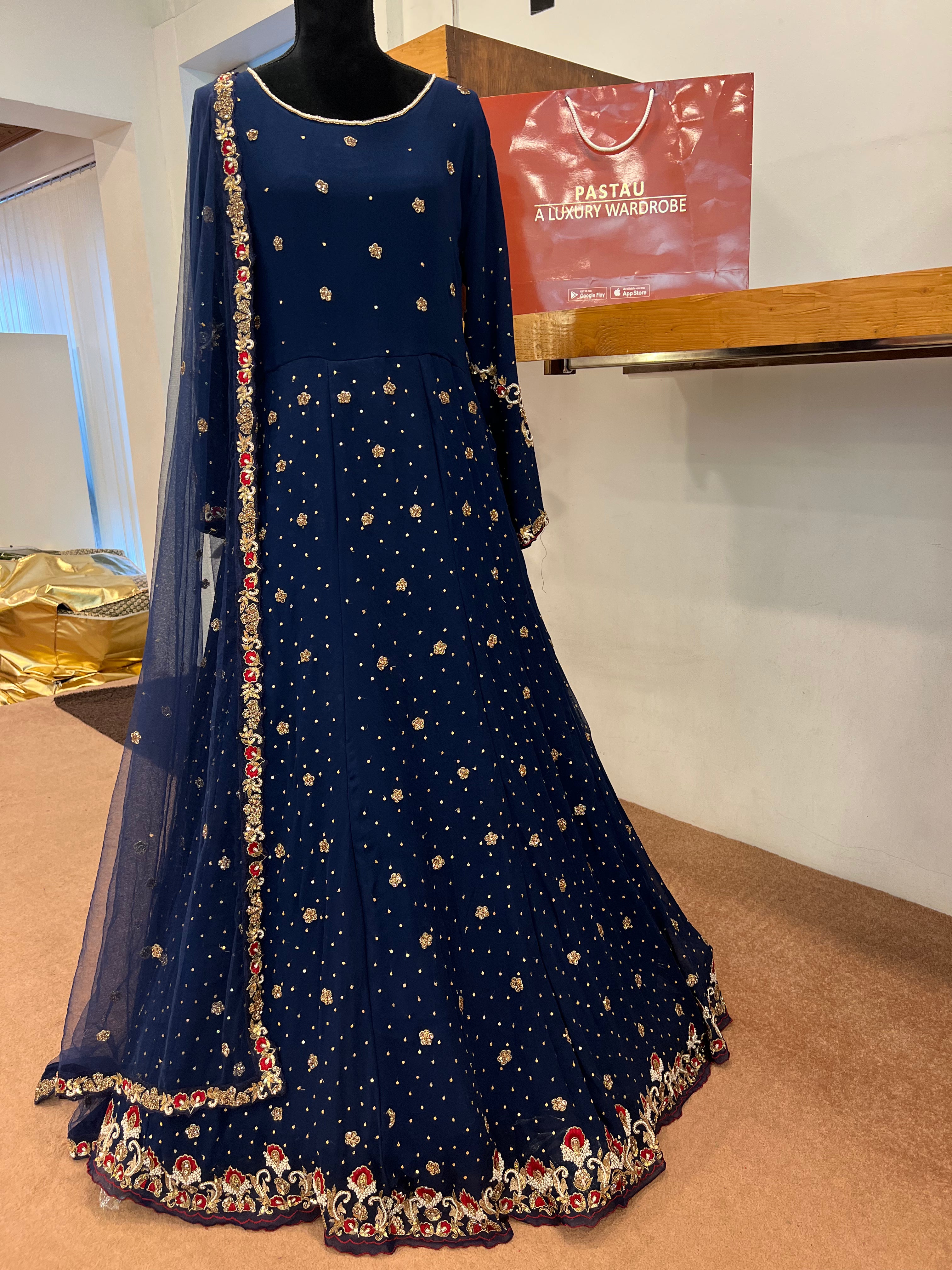 Hand embroidered Gown