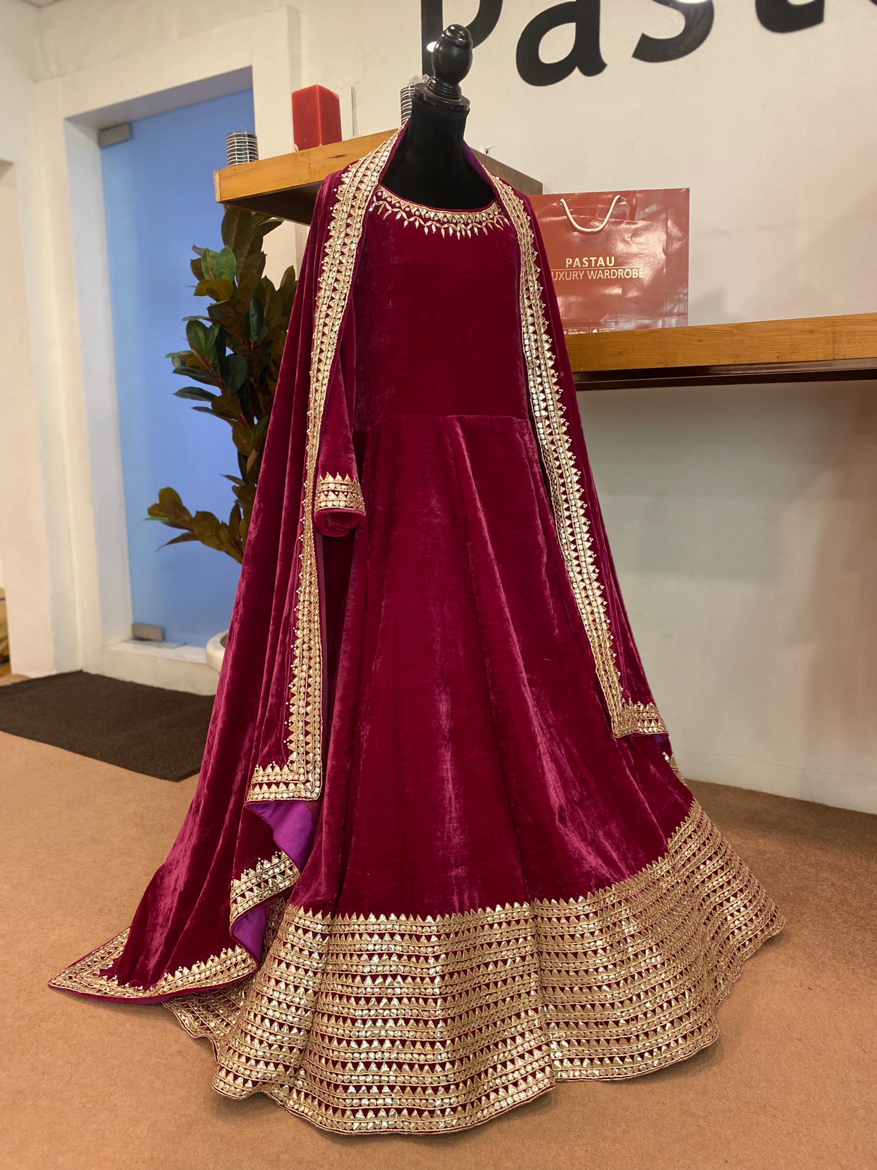 Hand embroidered Gown