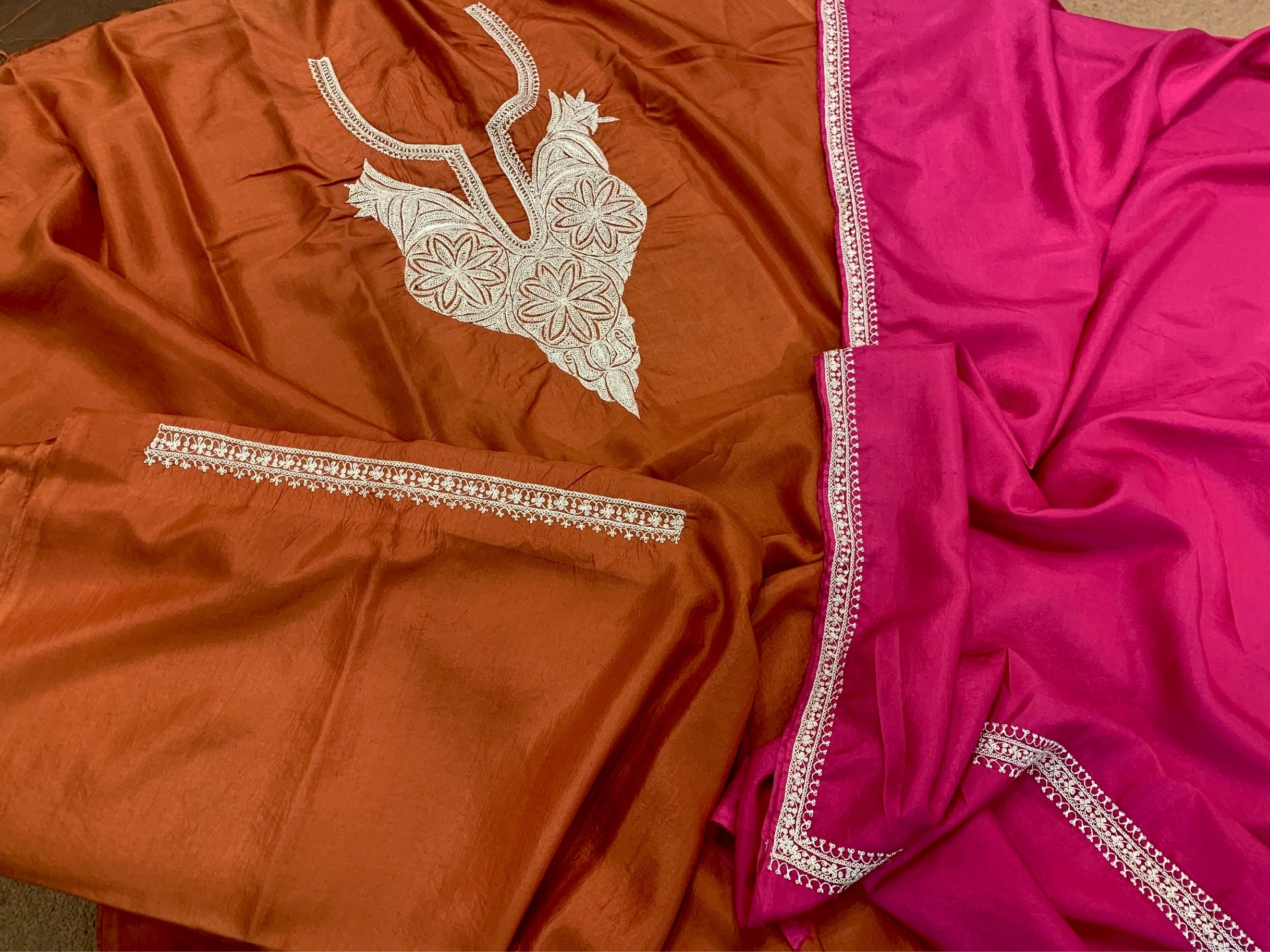 Hand Tilla pure silk 3pc unstitched