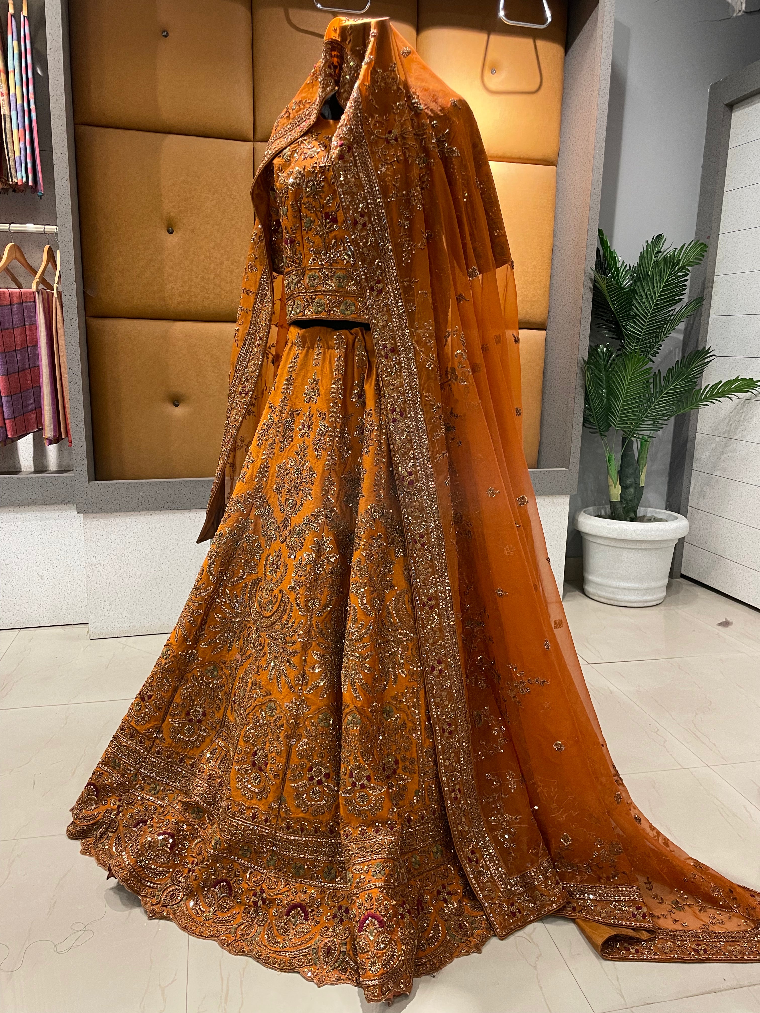 Handembroidered bridal lehanga