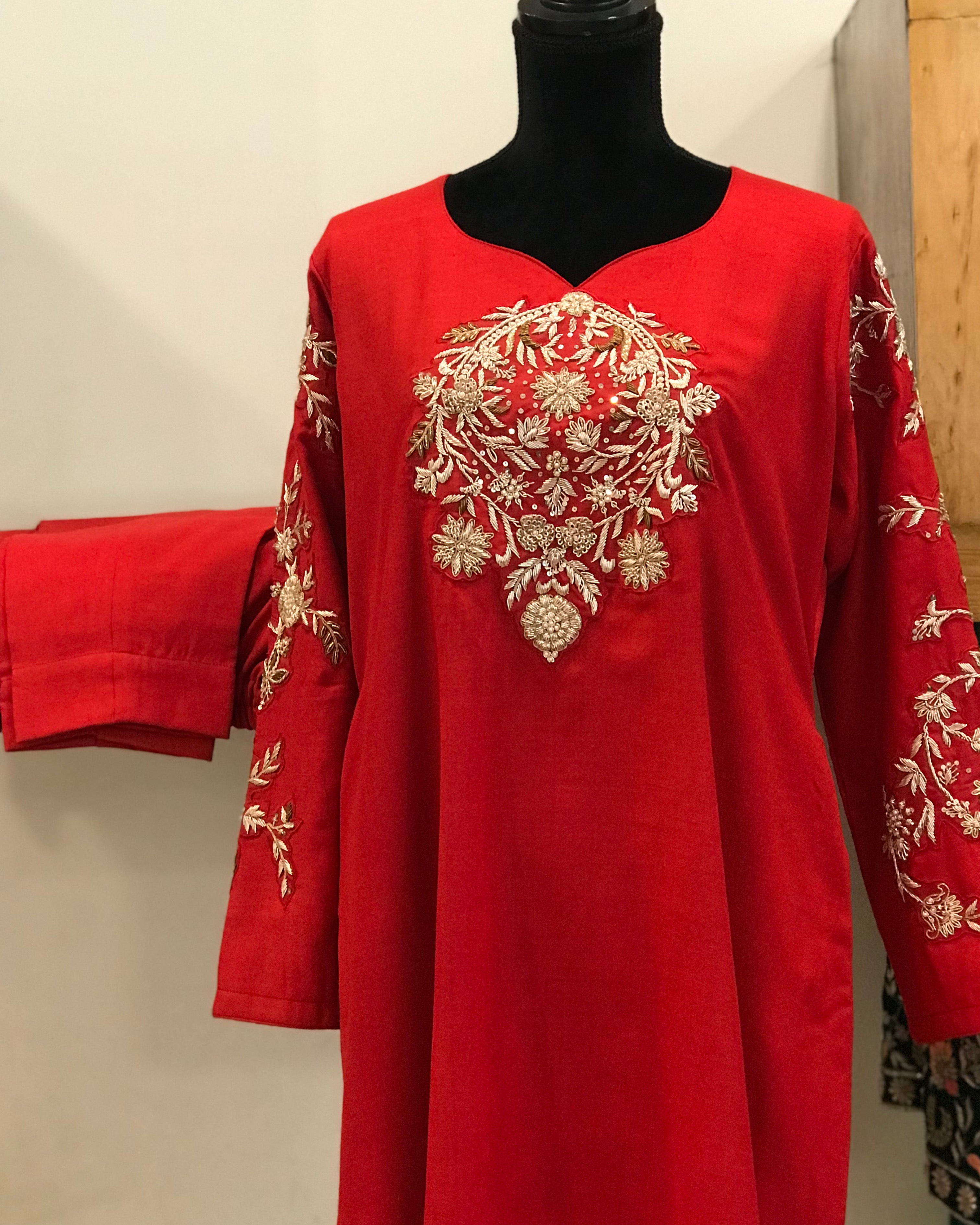 Purepashmina blend kurta set pwb117