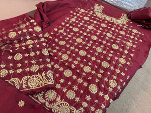 Hand embroidered Suit 3pc unstitched