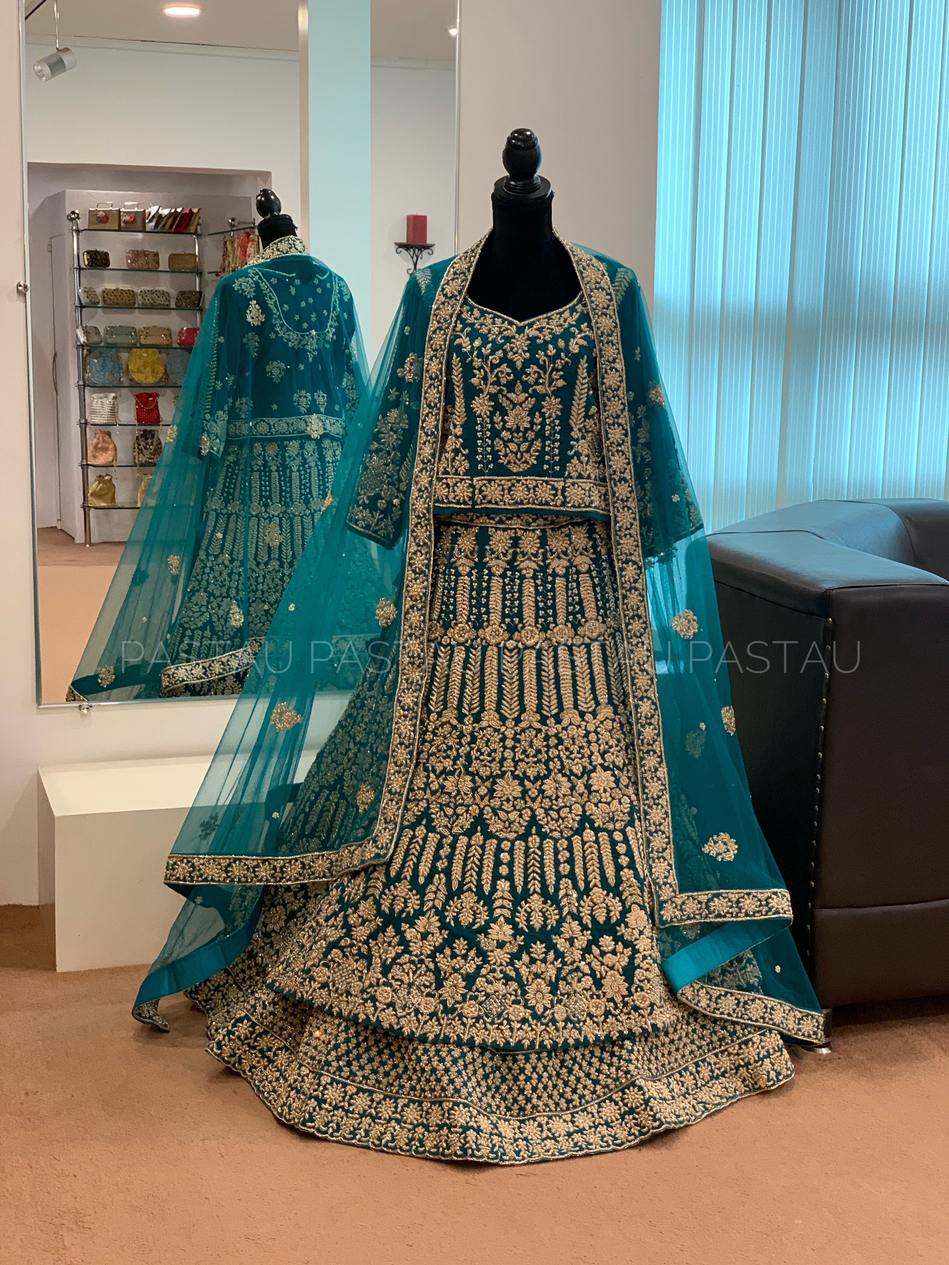 Hand embroidered Bridal Lehanga