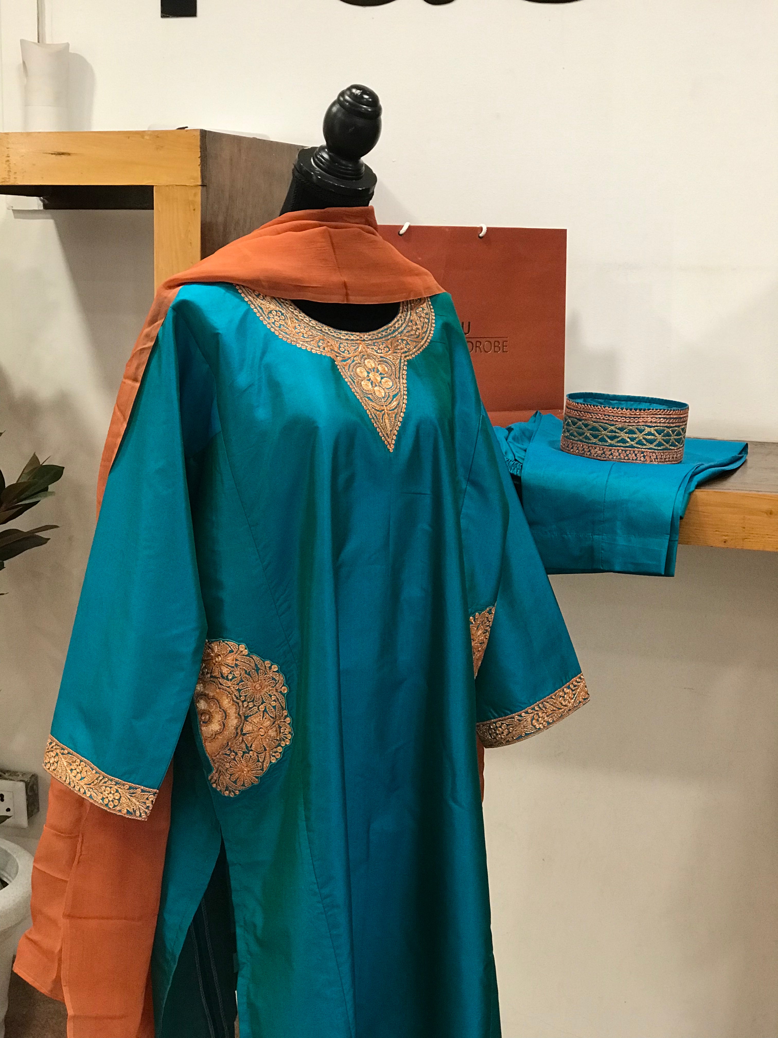 Tilla kurta set 3pc stitched