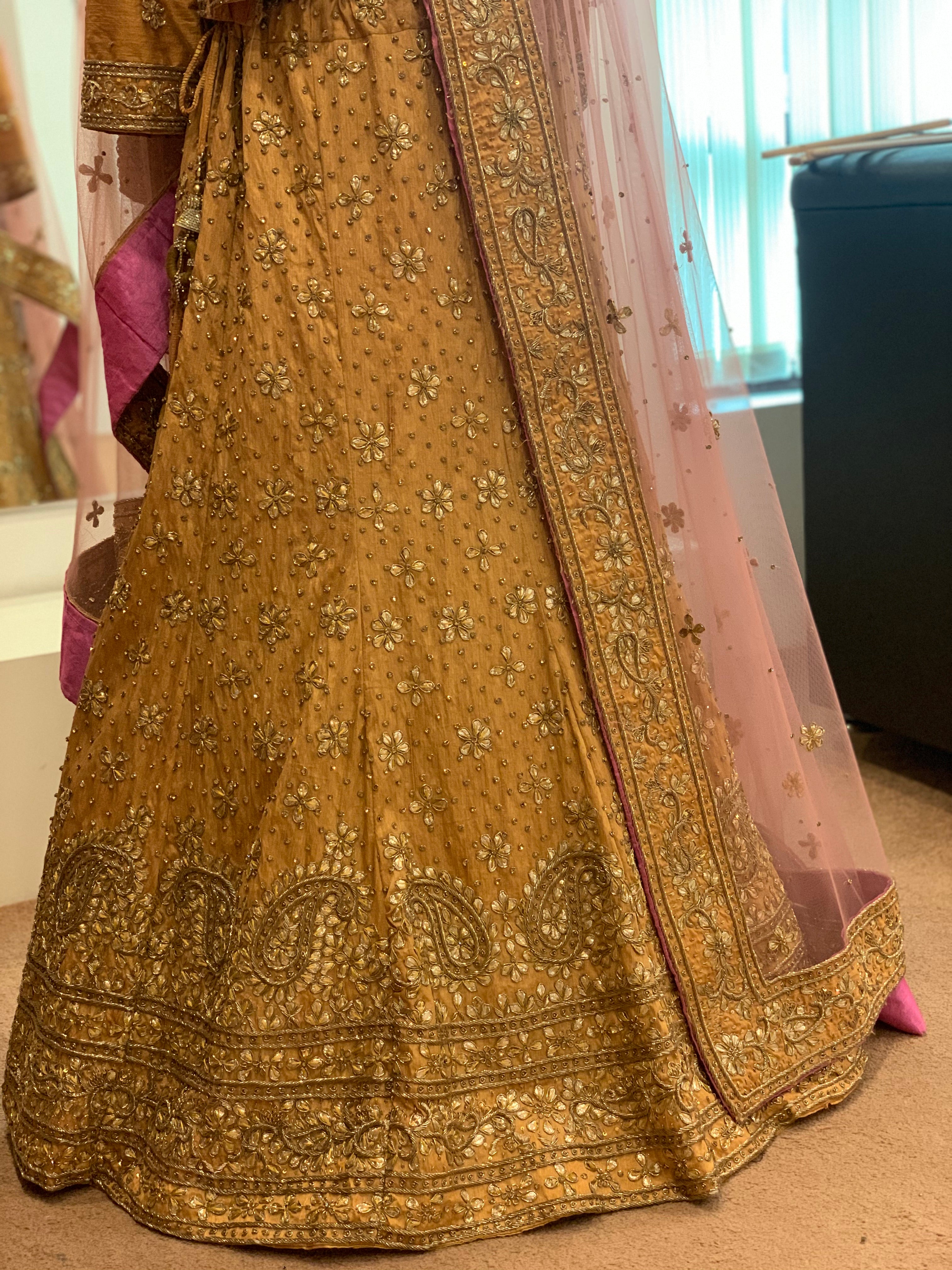 Handembroidered Bridal Lehanga - Pastau