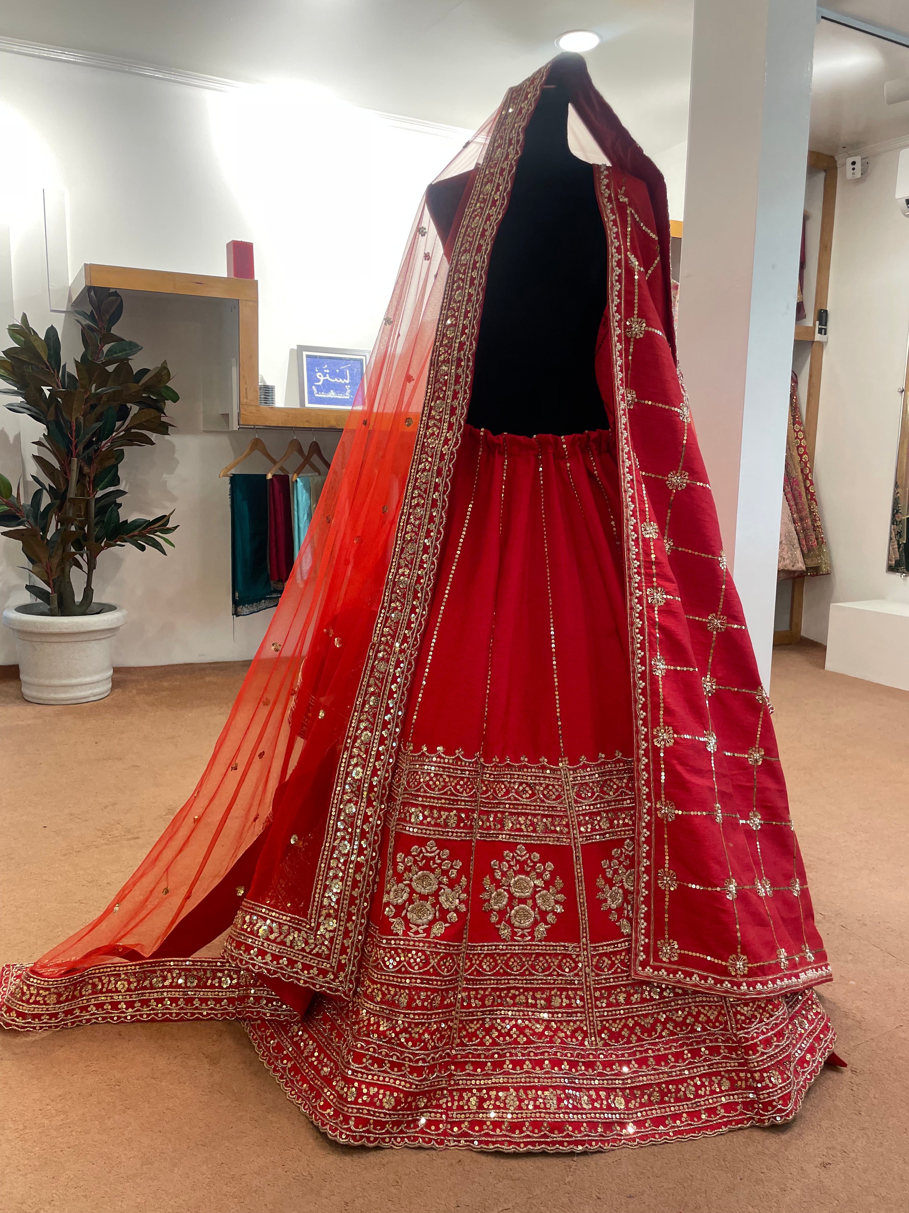 Red Bridal lehanga