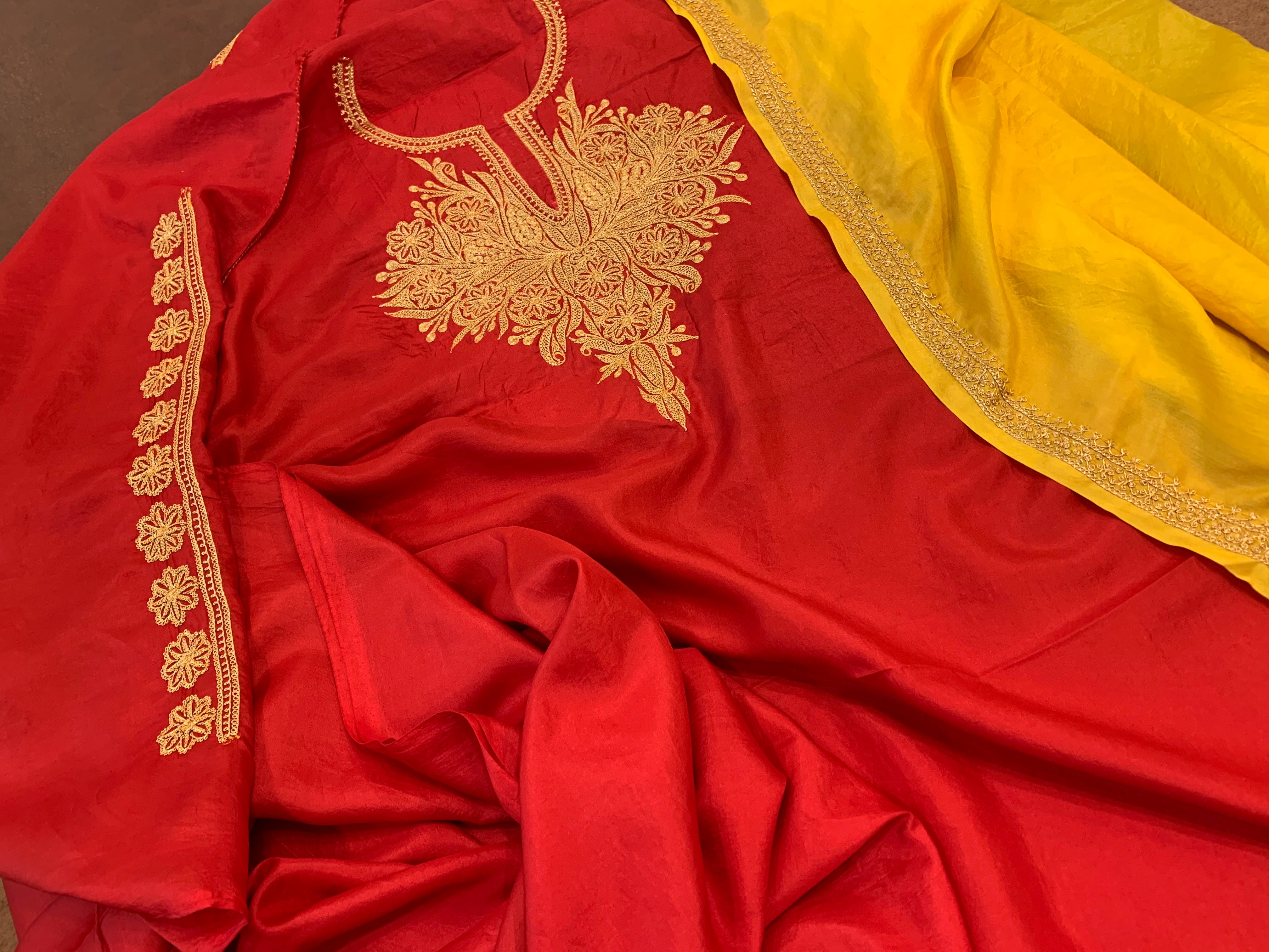 Hand Tilla pure silk 3pc unstitched