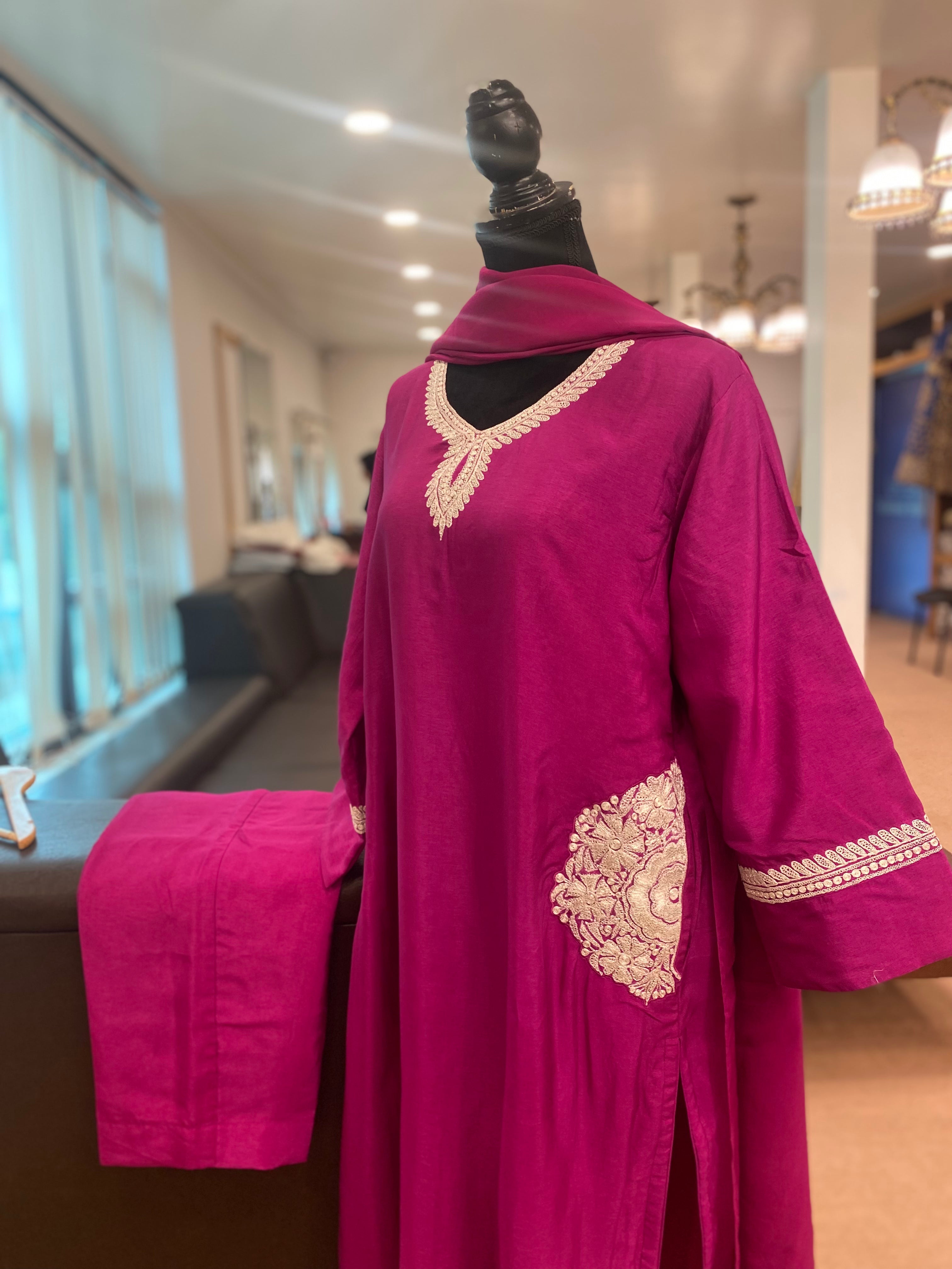 Tilla kurta set 3pc stitched MTKS117