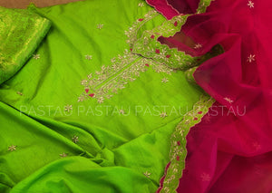 Handembroidered Suit 3pc unstitched