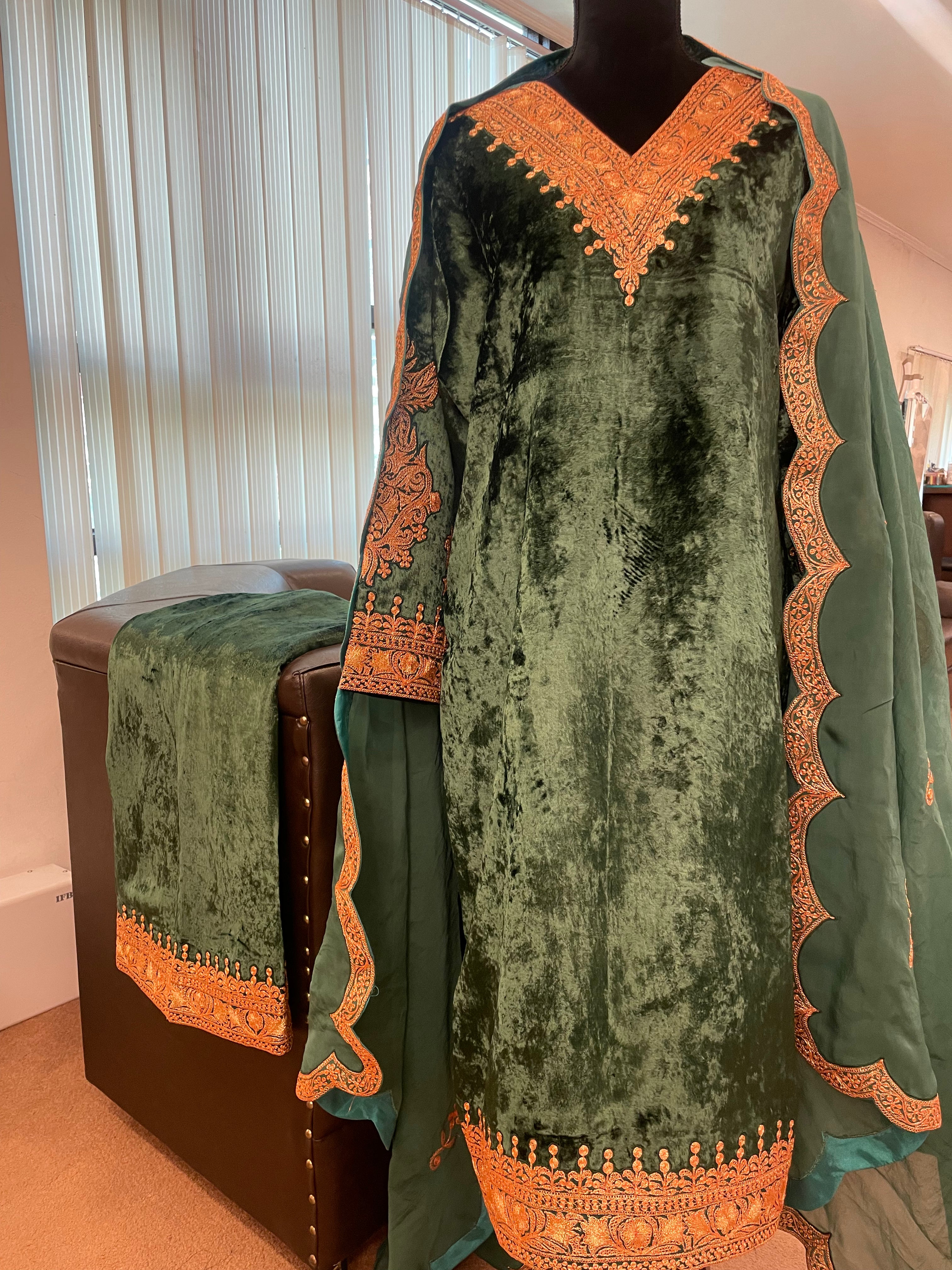Kashmiri tilla dress
