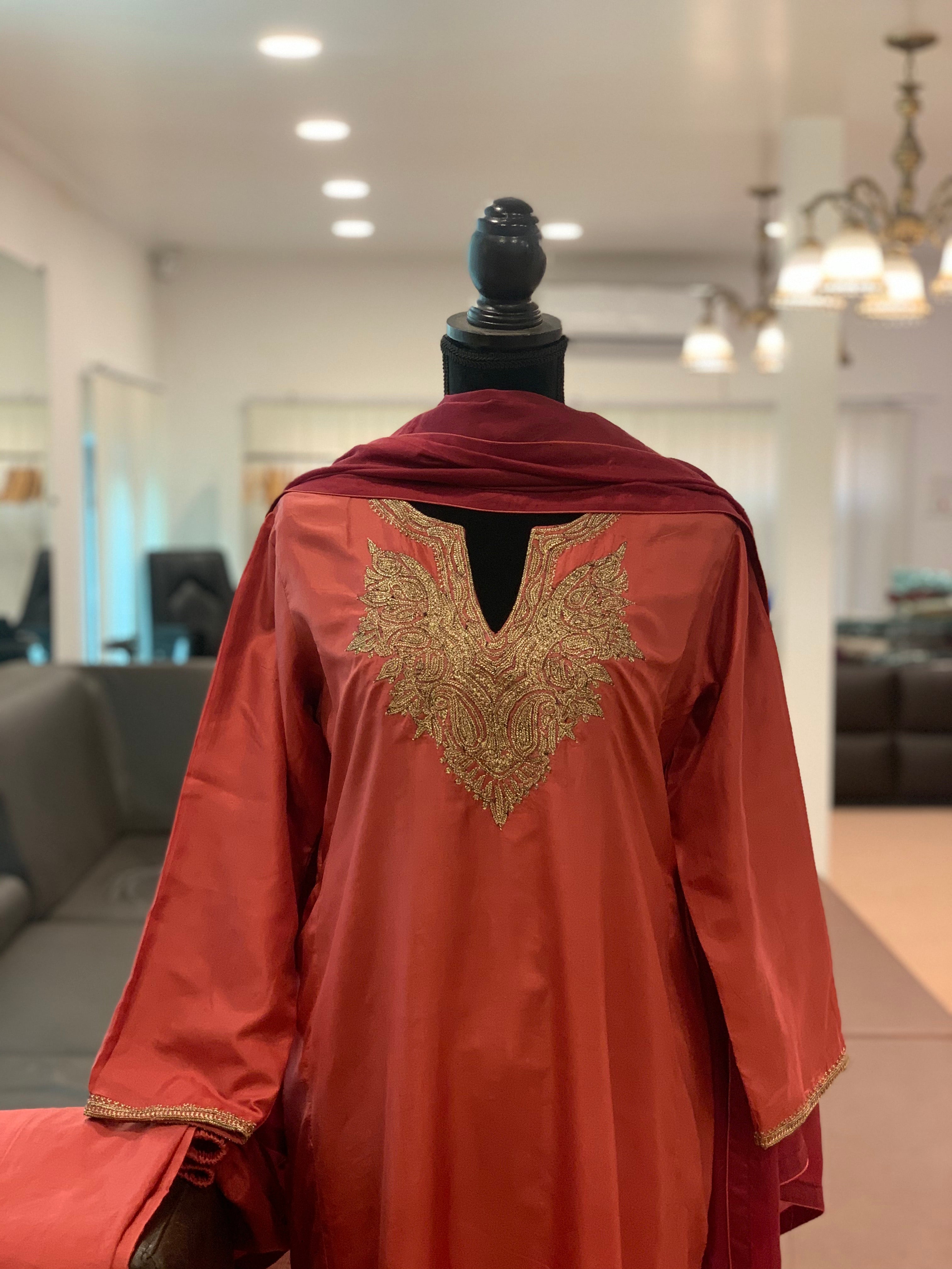 Hand Tilla pure silk 3pc stitched