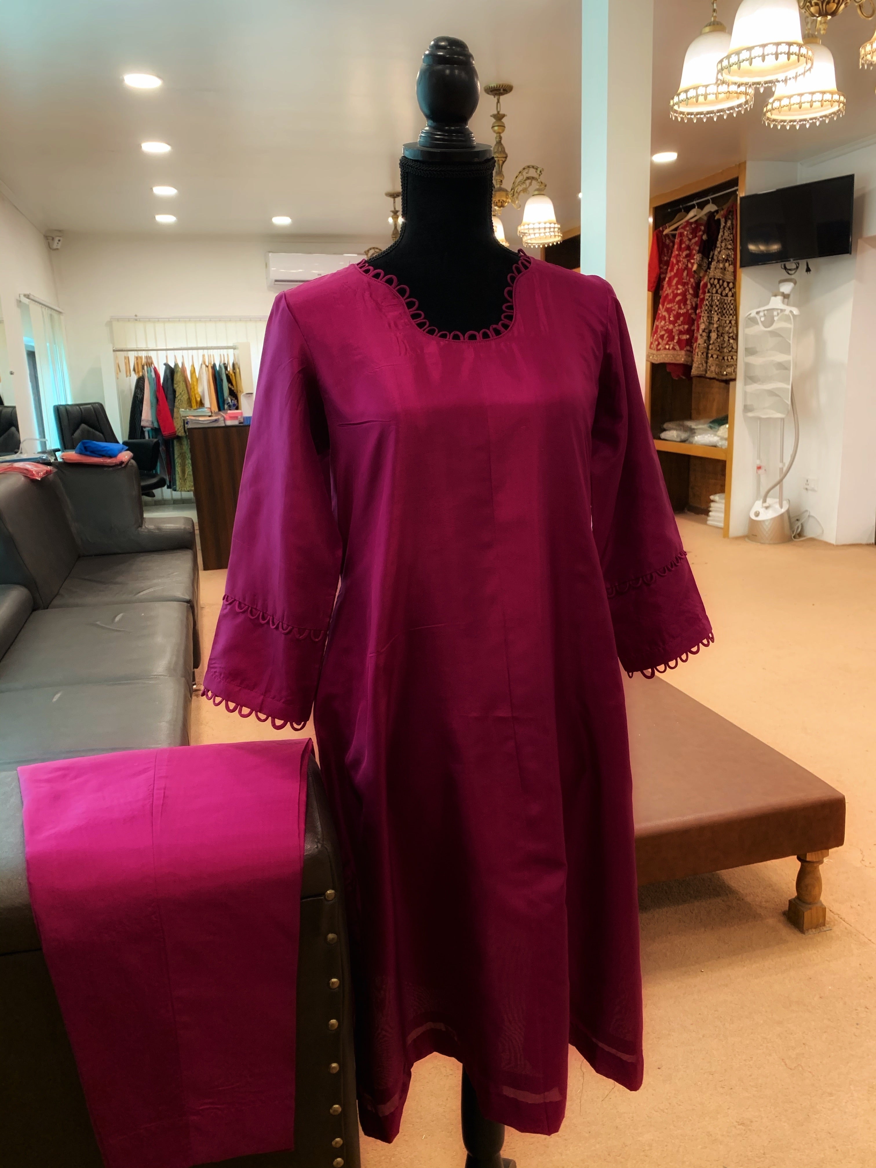 Pure silk Kurta set 2pc stitched