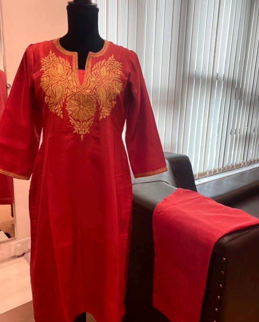 Hand Tilla pure silk 2pc stitched