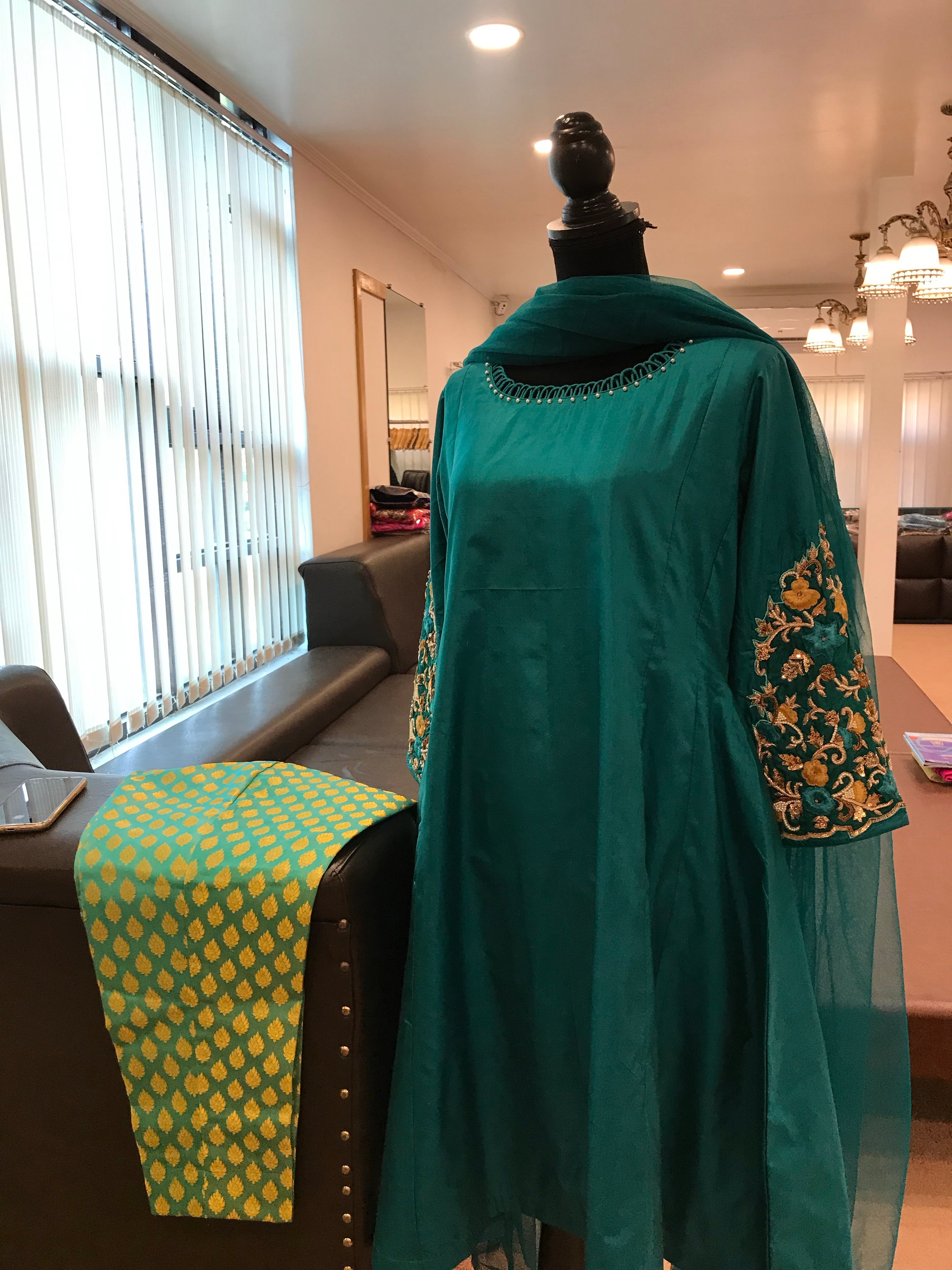 Handembroidered Dress 3pc stitched