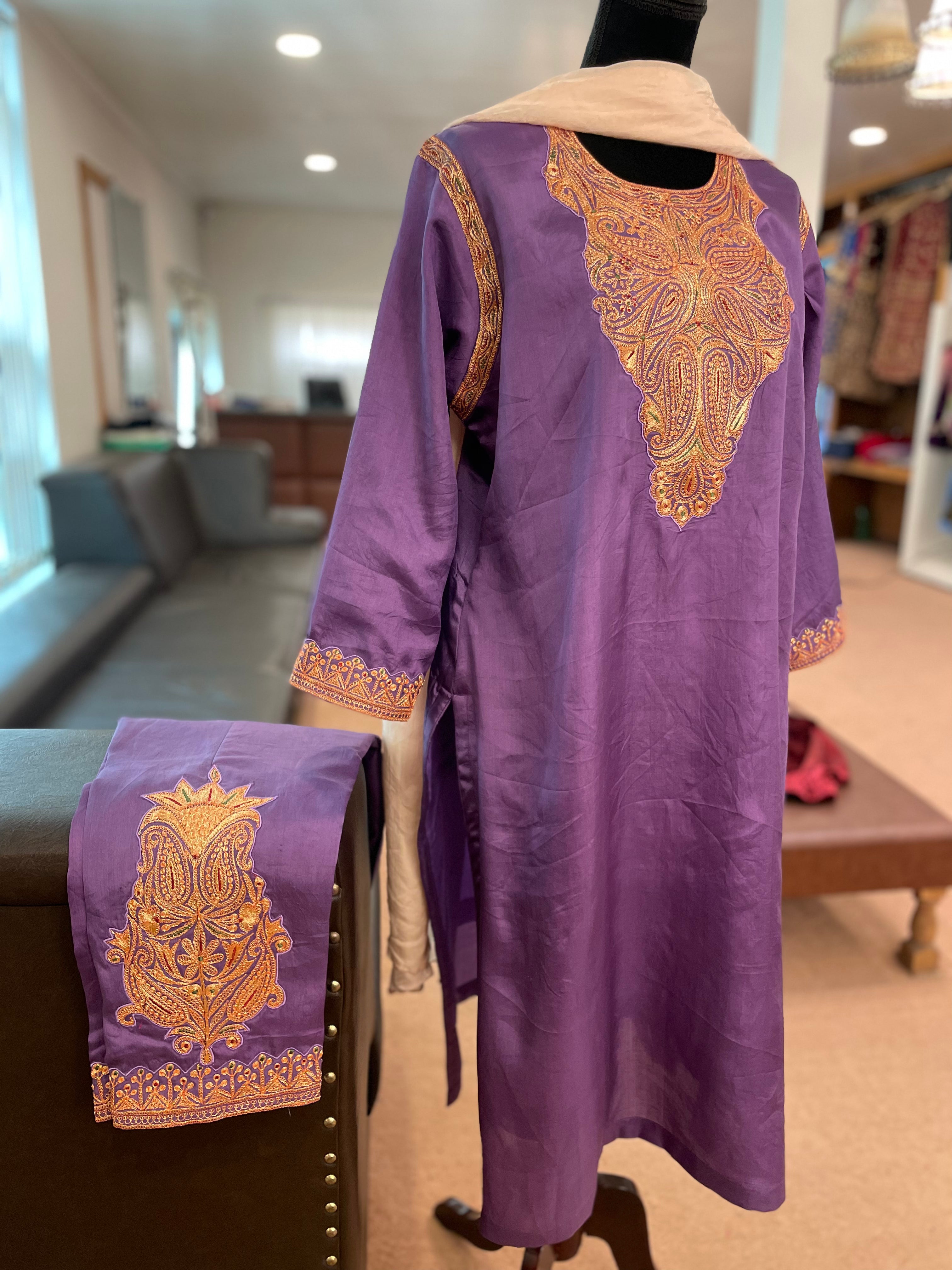 Puresilk kurta set 3 pc Mtks224