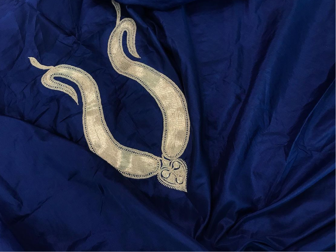 Hand Tilla pure silk kurti unstitched