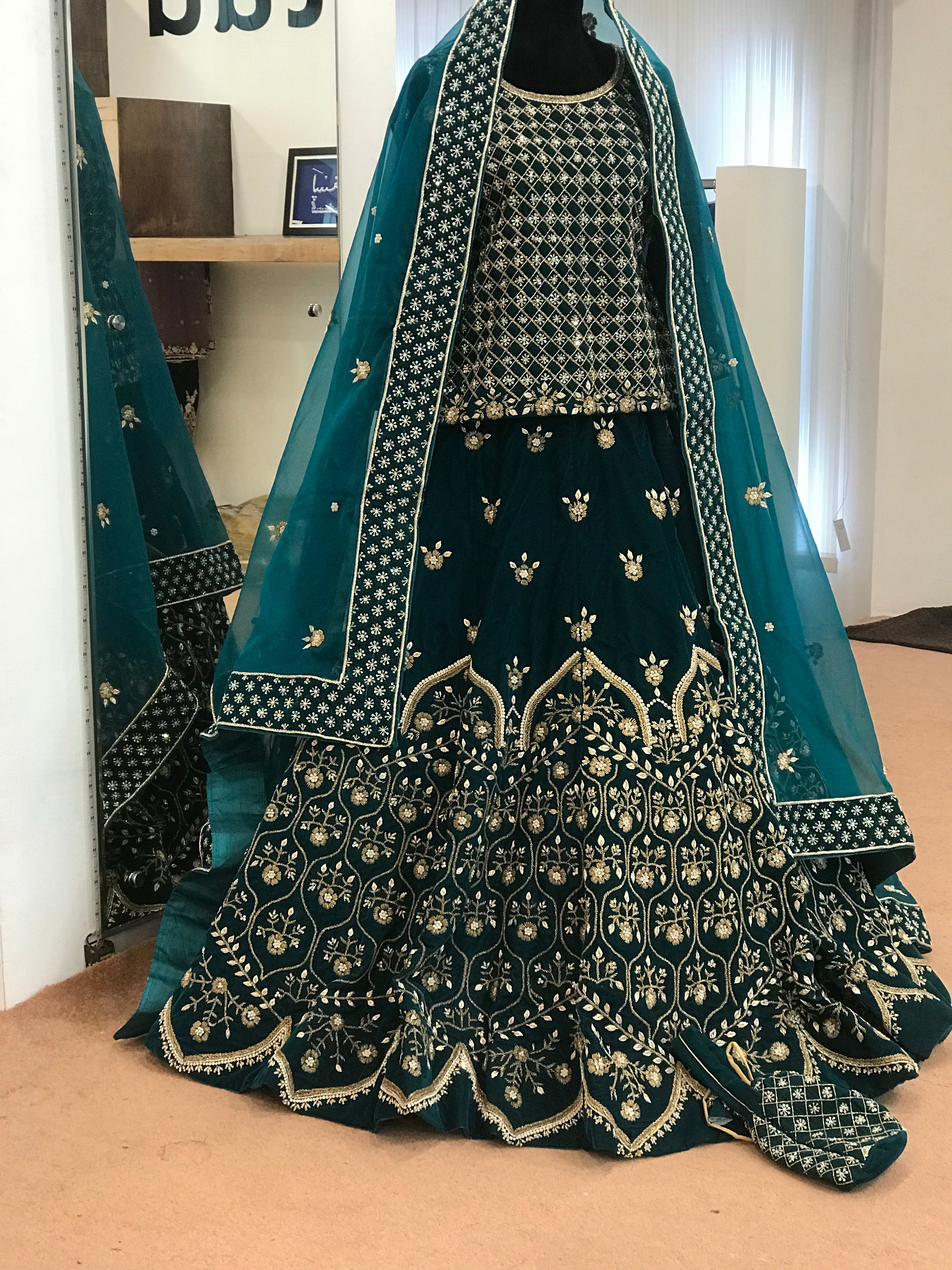 Hand embroidered Bridal Lehanga