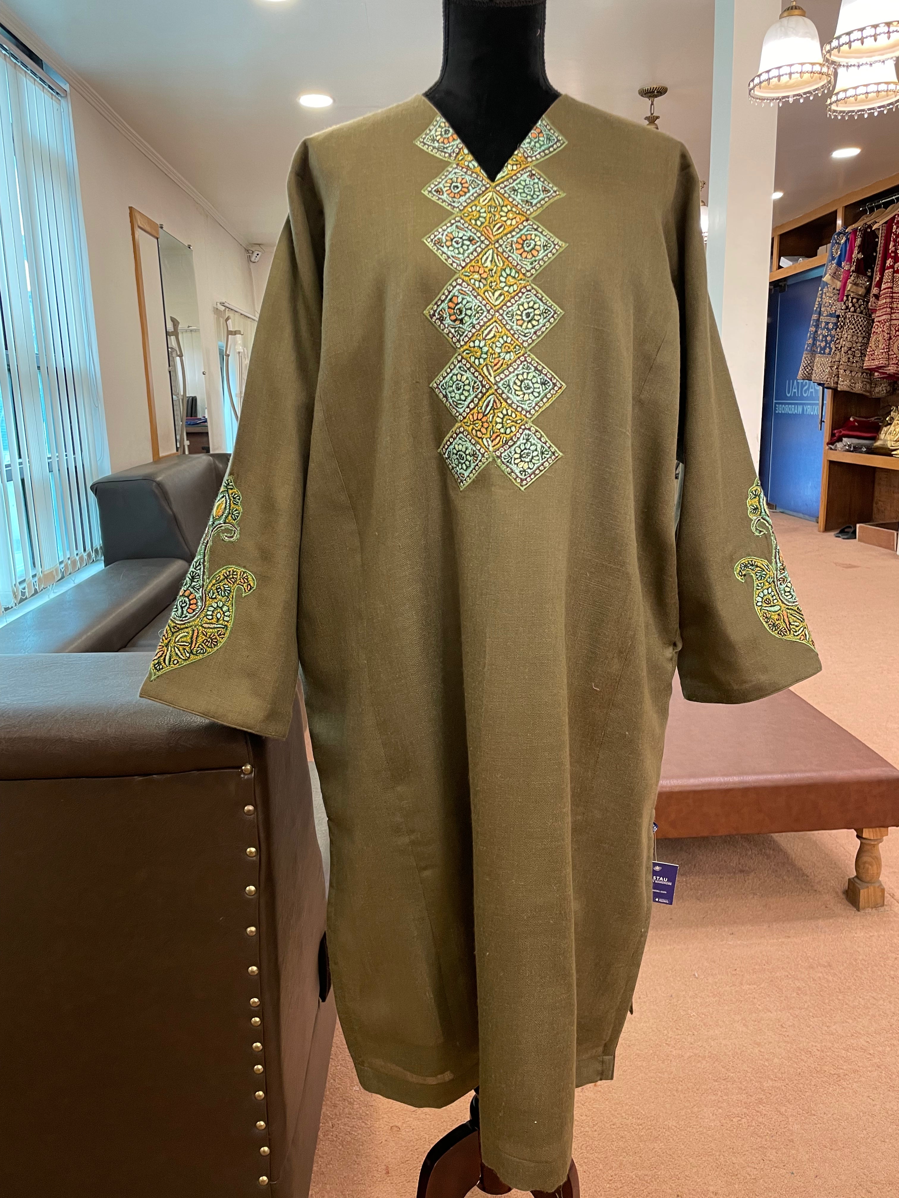 Purepashmina blend pheran Pwb250