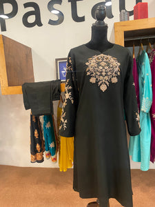Pure pashmina and pure wool blend pheran set 2pc stitched
