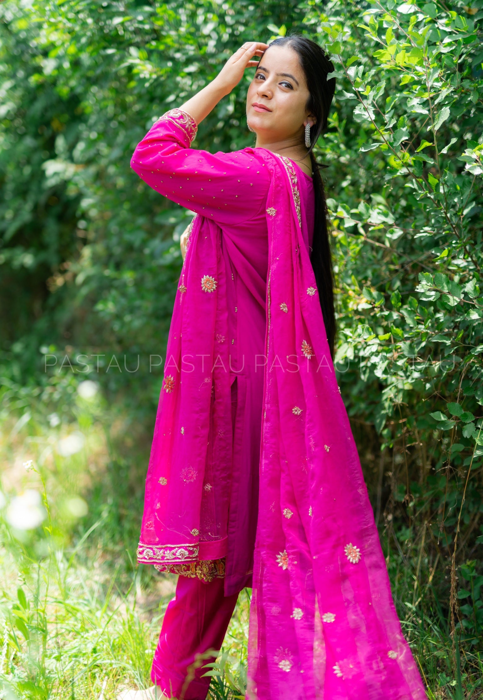 Hand embroidered 3pc stitched