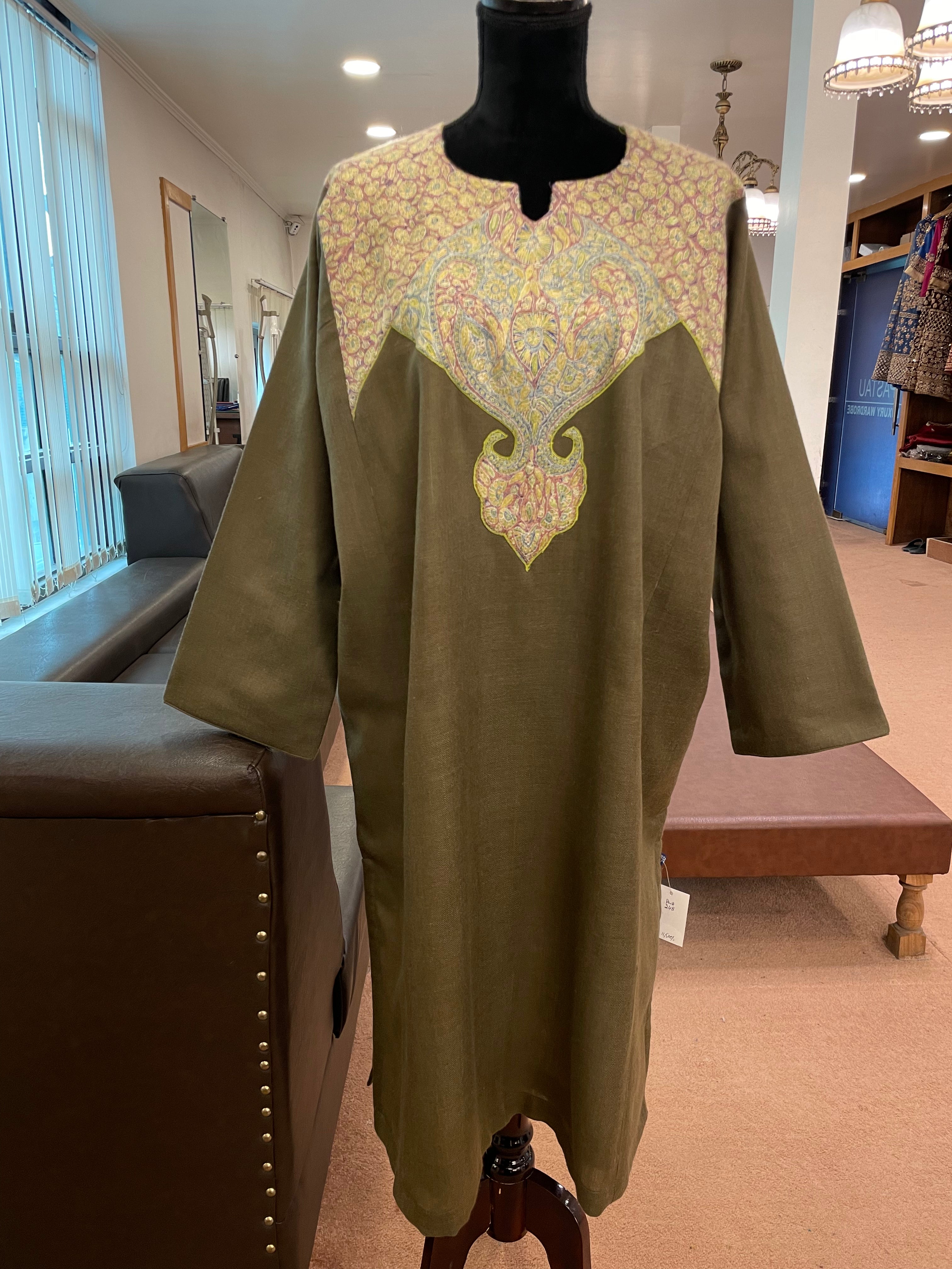 Purepashmina blend pheran Pwb248