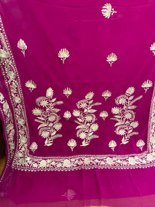 Kashmiri embroidered Georgette saree SR003