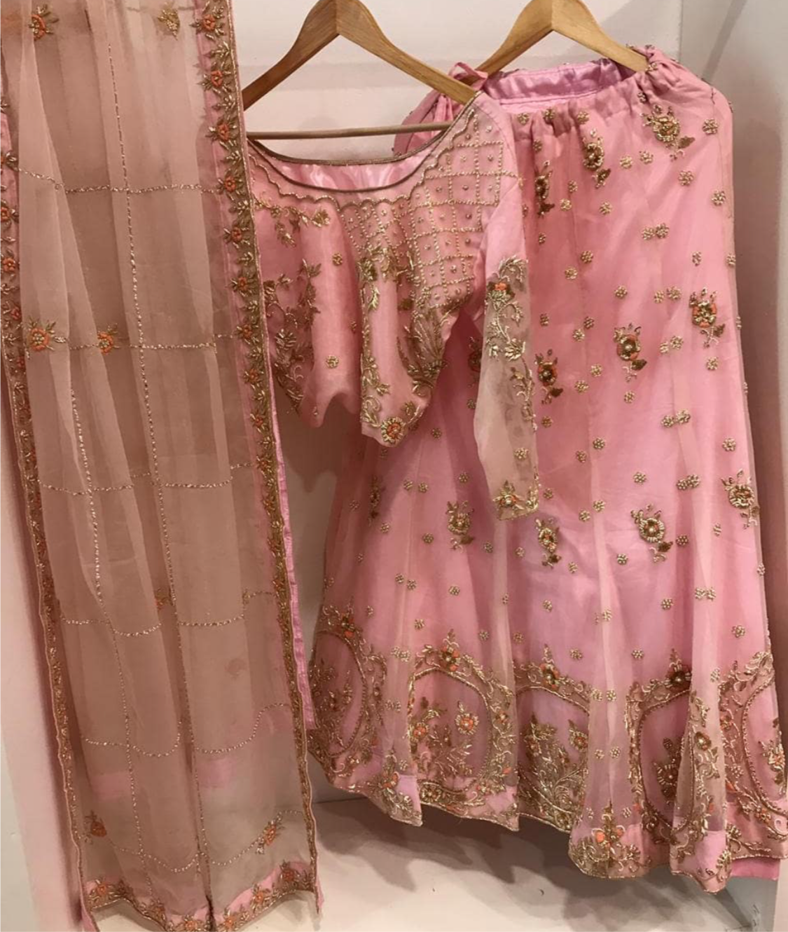 Handembroidered Bridal Lehanga - Pastau