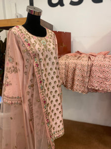 Hand embroidered Gharara Dress