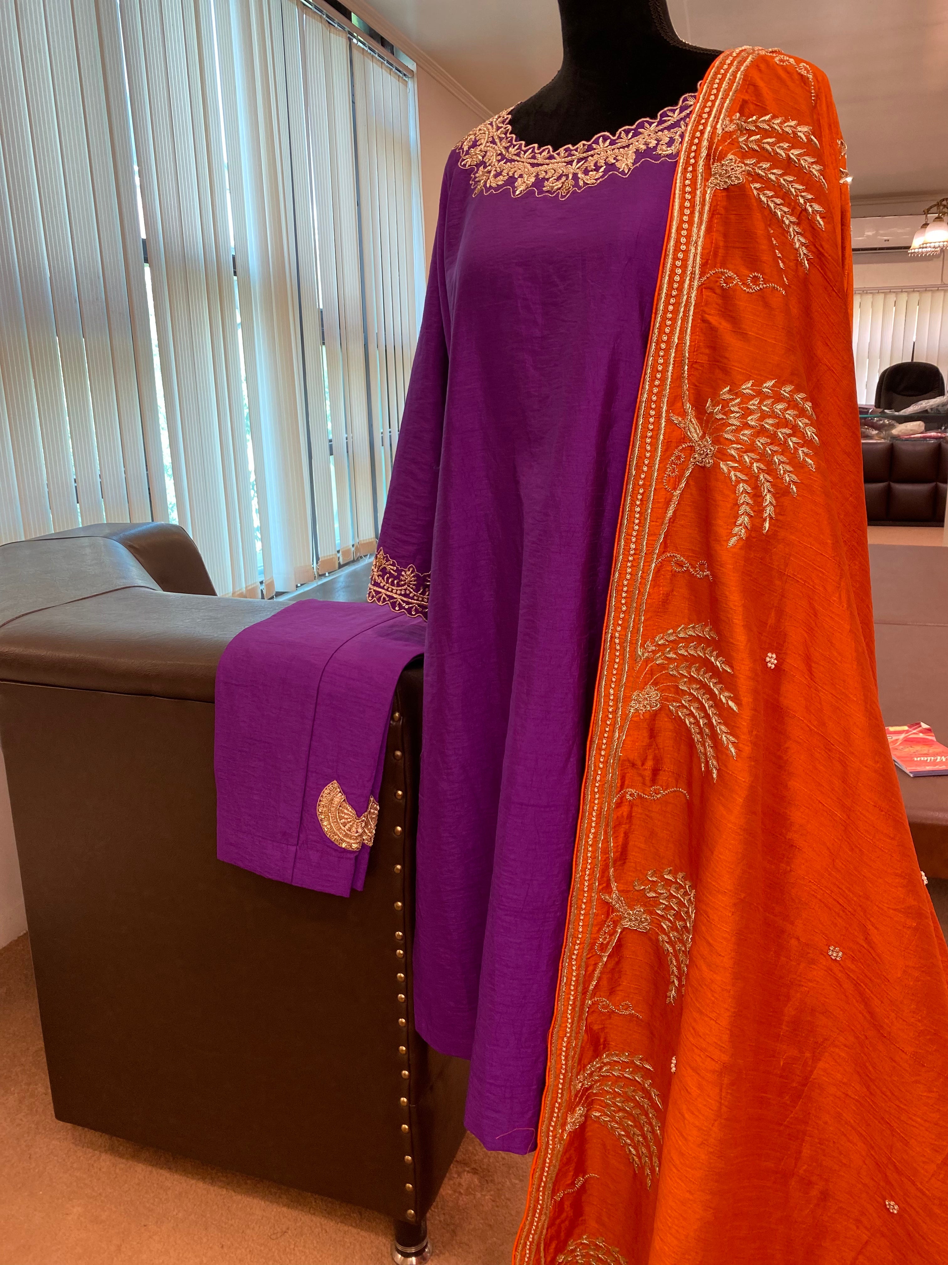 Hand embroidered Suit 3pc stitched