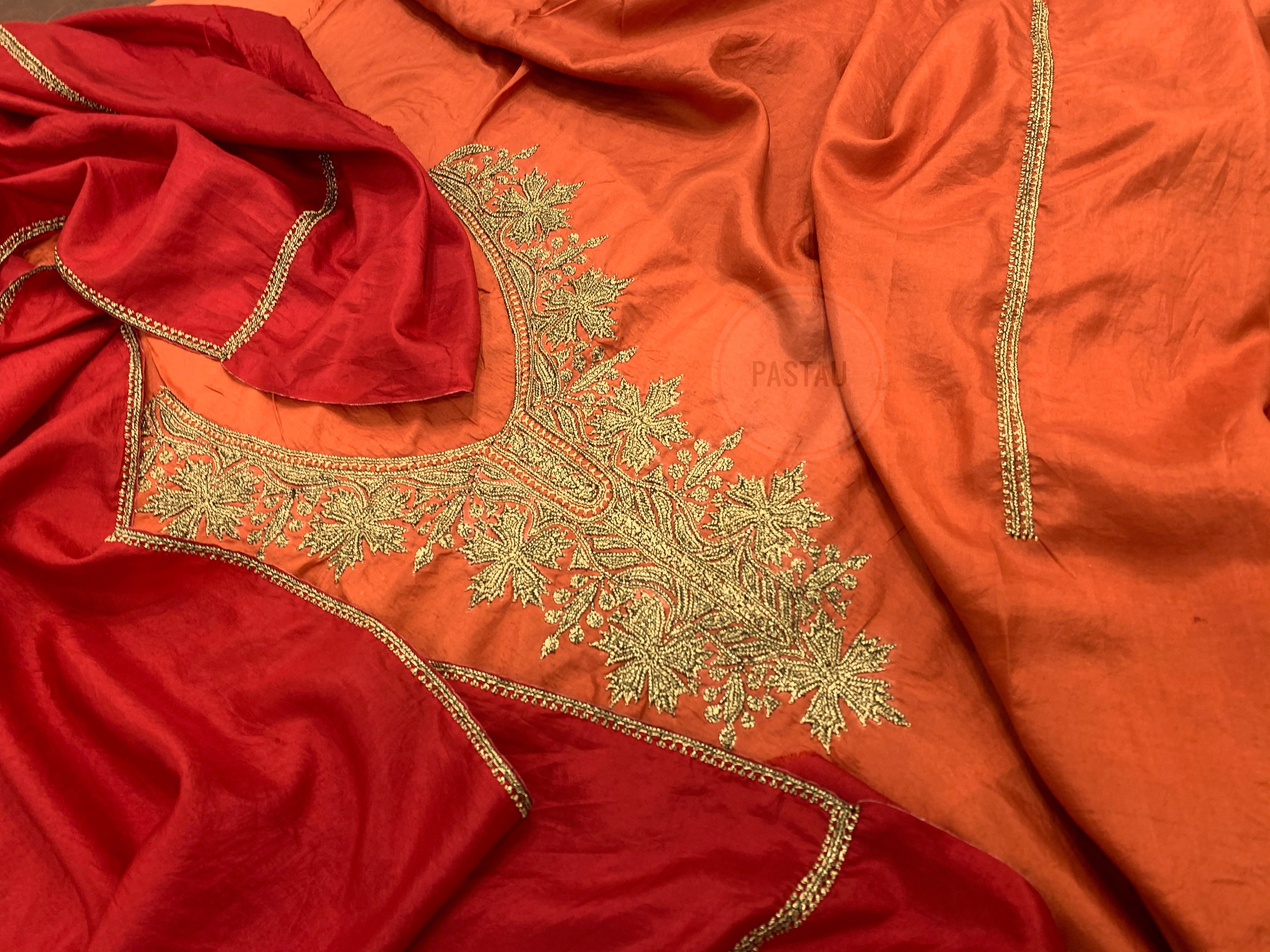 Hand Tilla pure silk 3pc unstitched