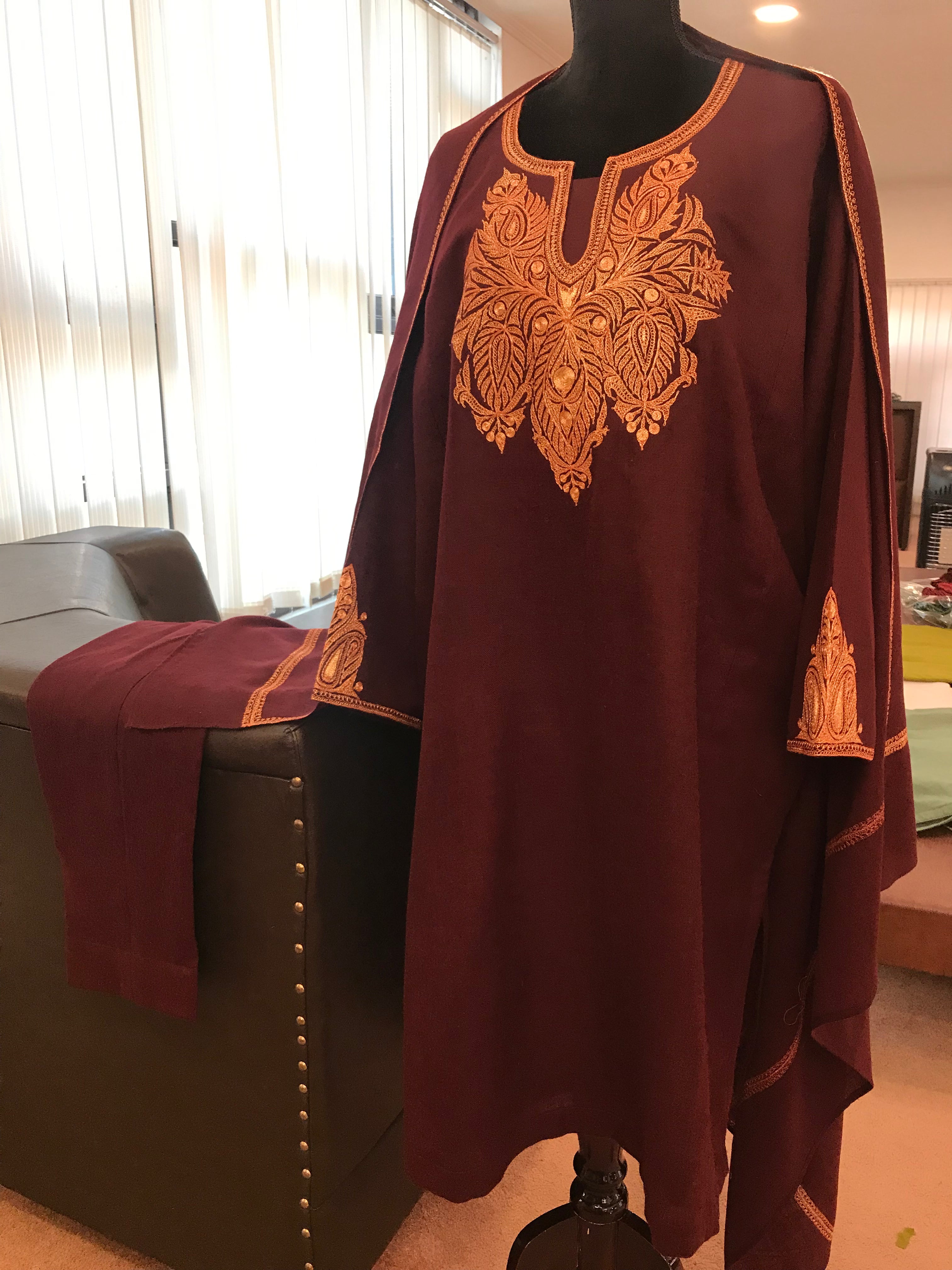 Pashmina blend 3 piece pheran set