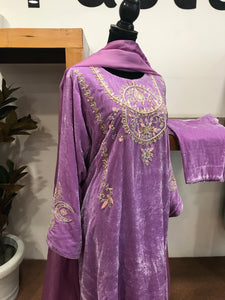 Handembroidered Dress 3pc stitched.