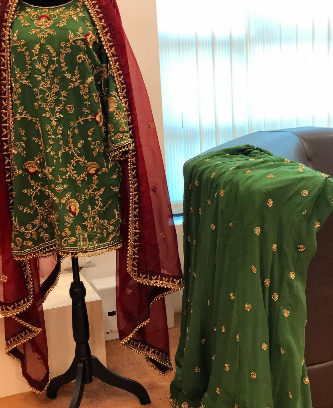 Hand embroidered Sharara Dress - Pastau