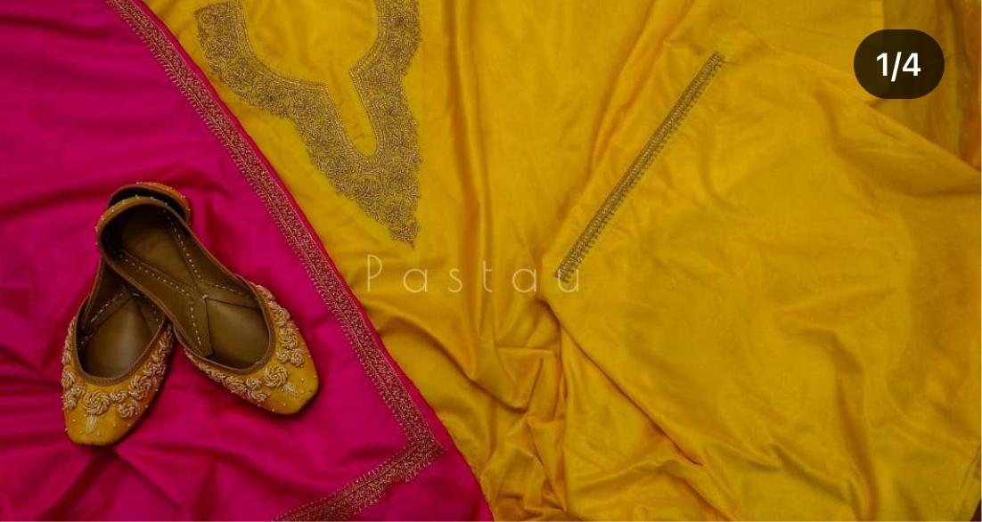 Hand Tilla 3 pc suit in pure silk unstitched