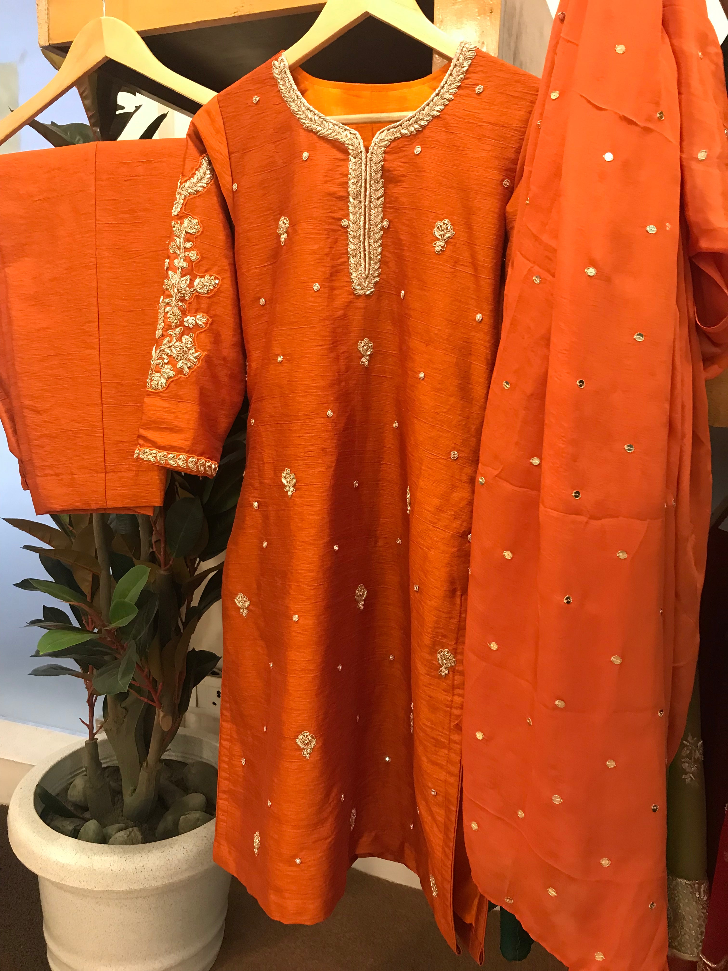 Hand embroidered Dress 3pc stitched