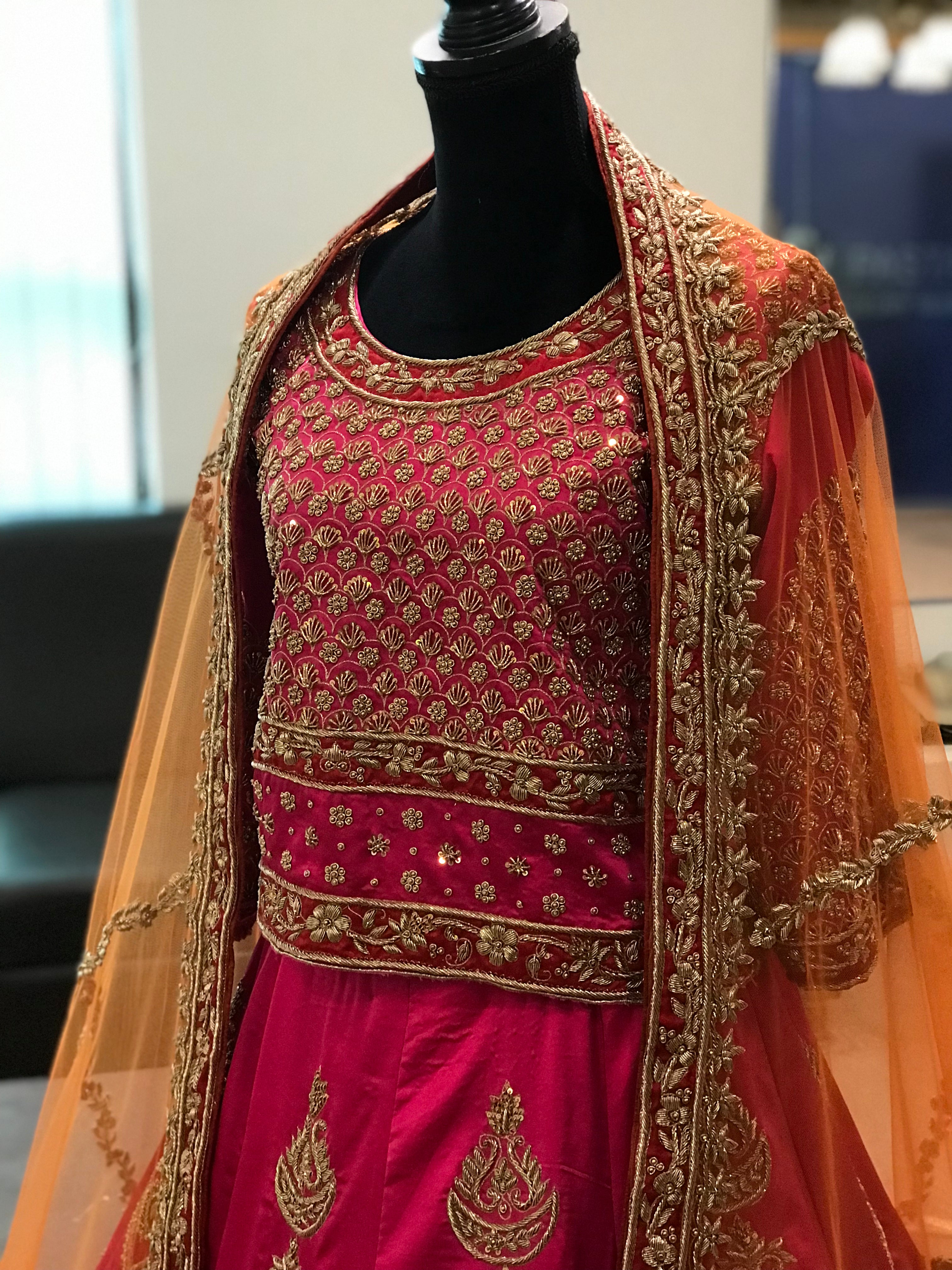 Hand embroidered Bridal Lehanga