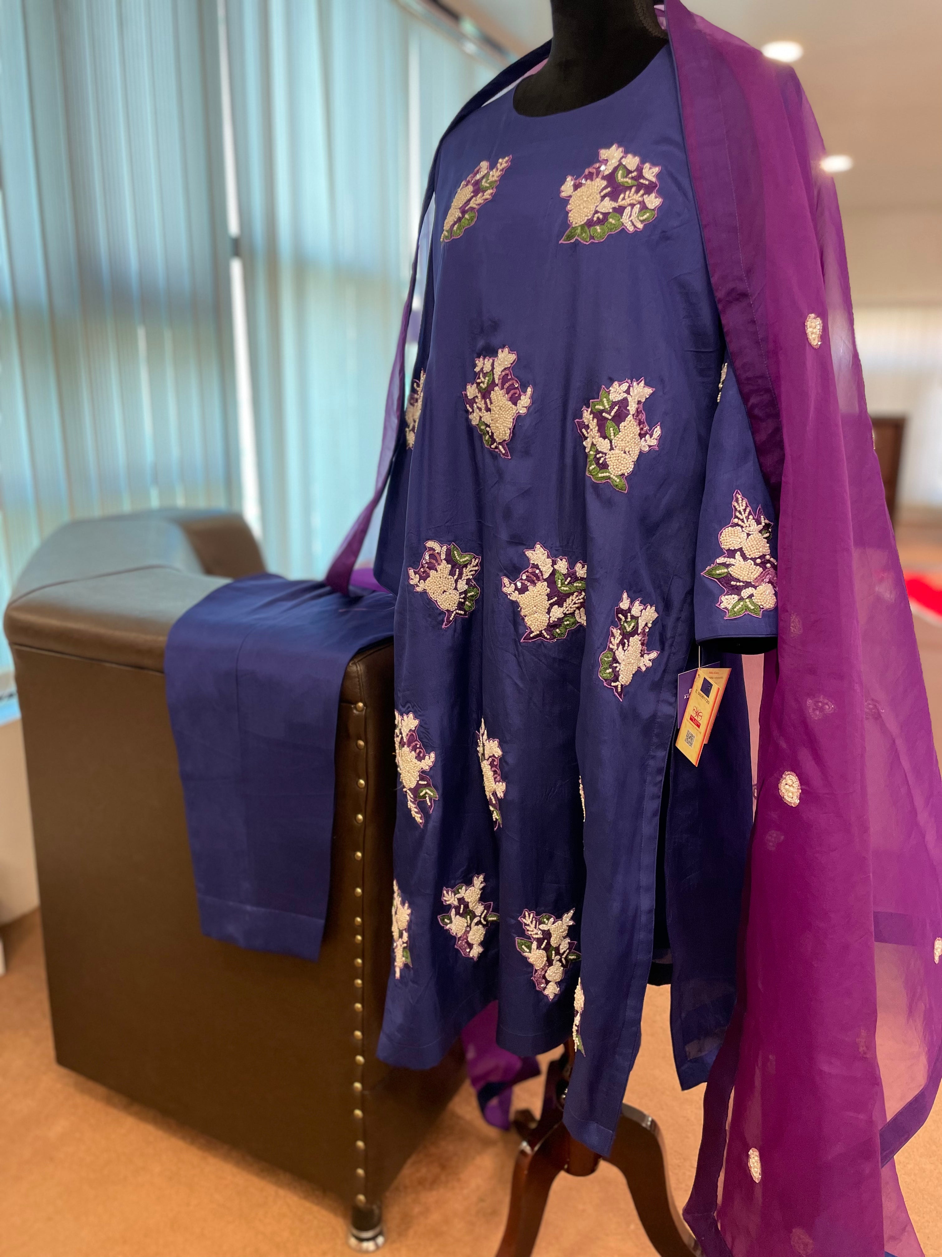 Puresilk 3 piece kurta set pbks316