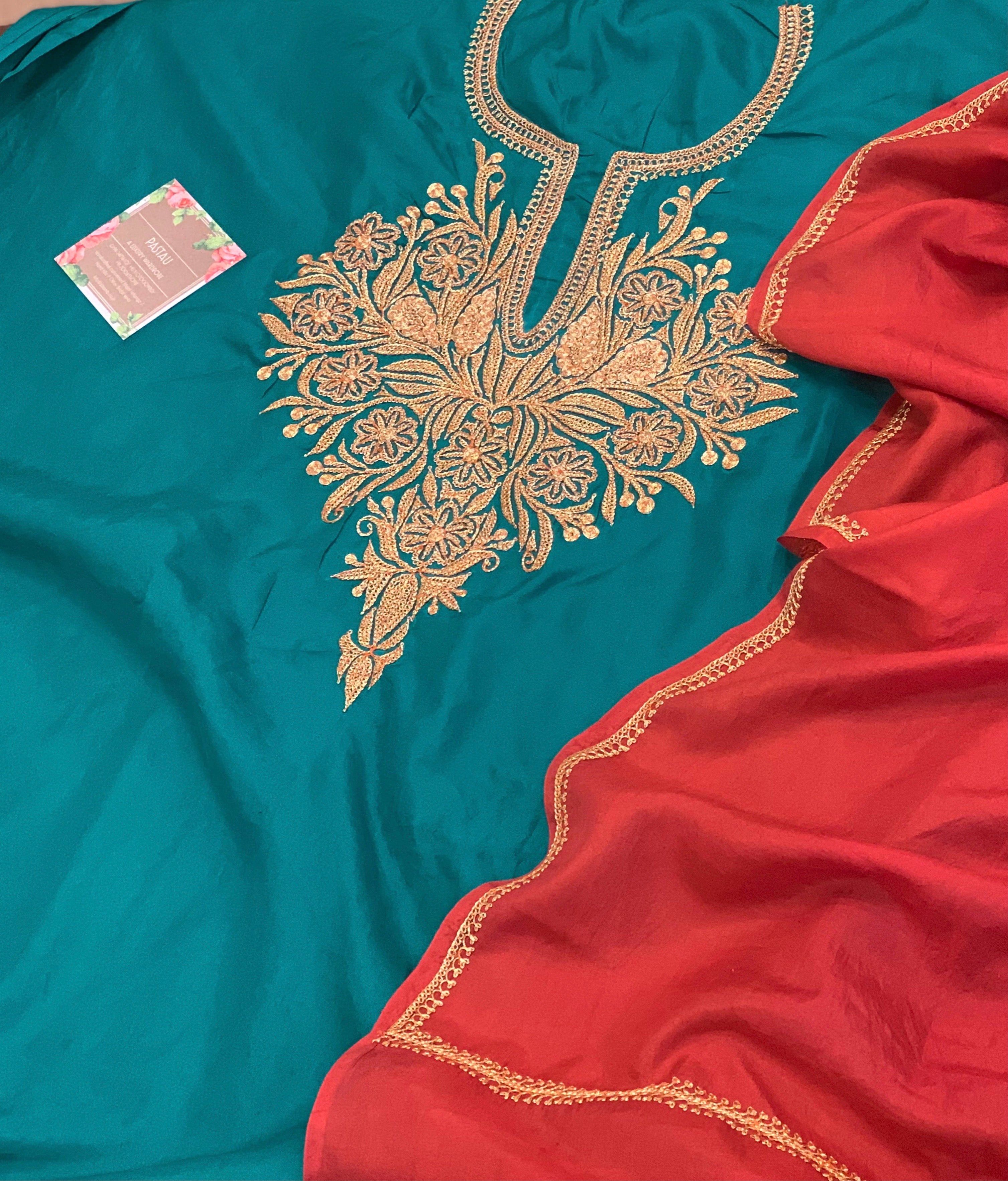 Hand Tilla pure silk 3pc unstitched