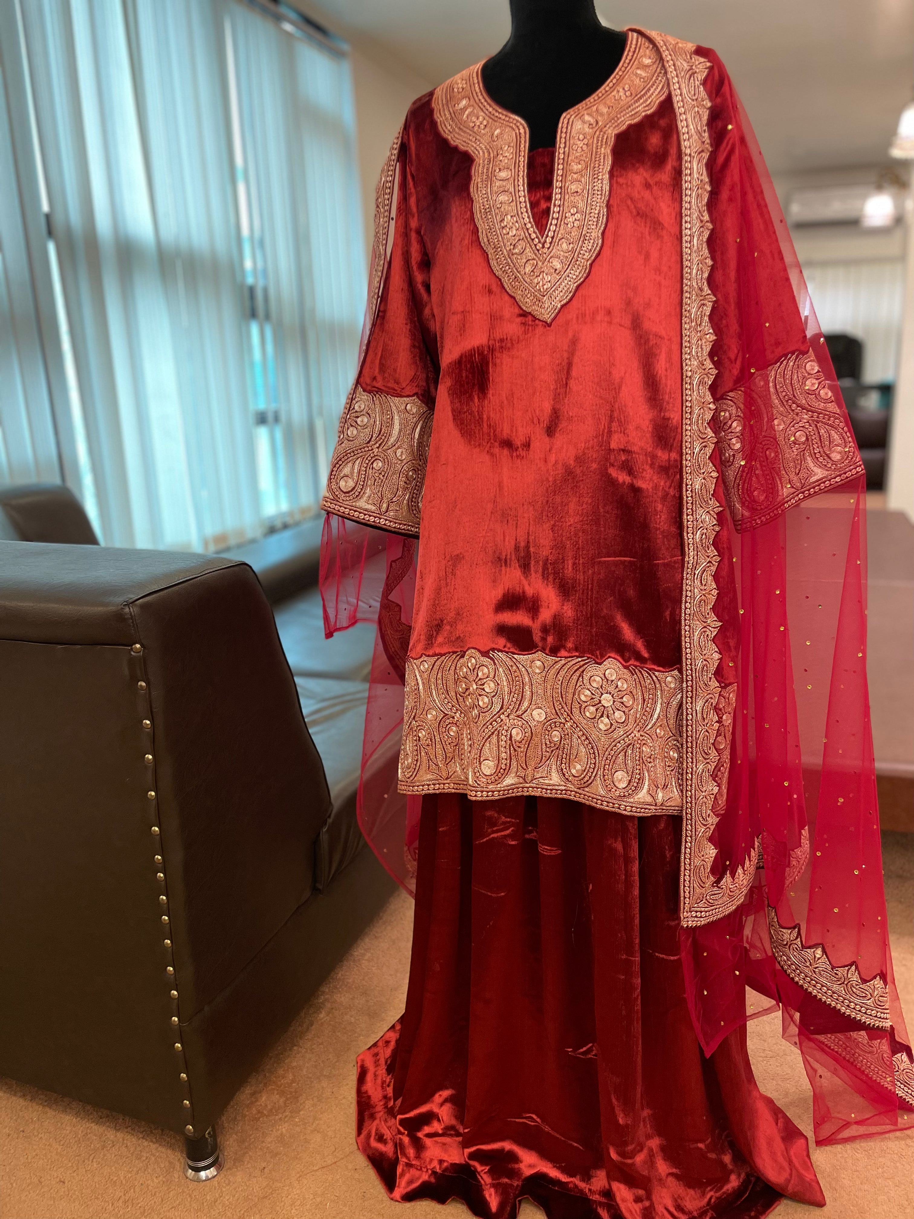 Kashmiri tilla dress mtks194