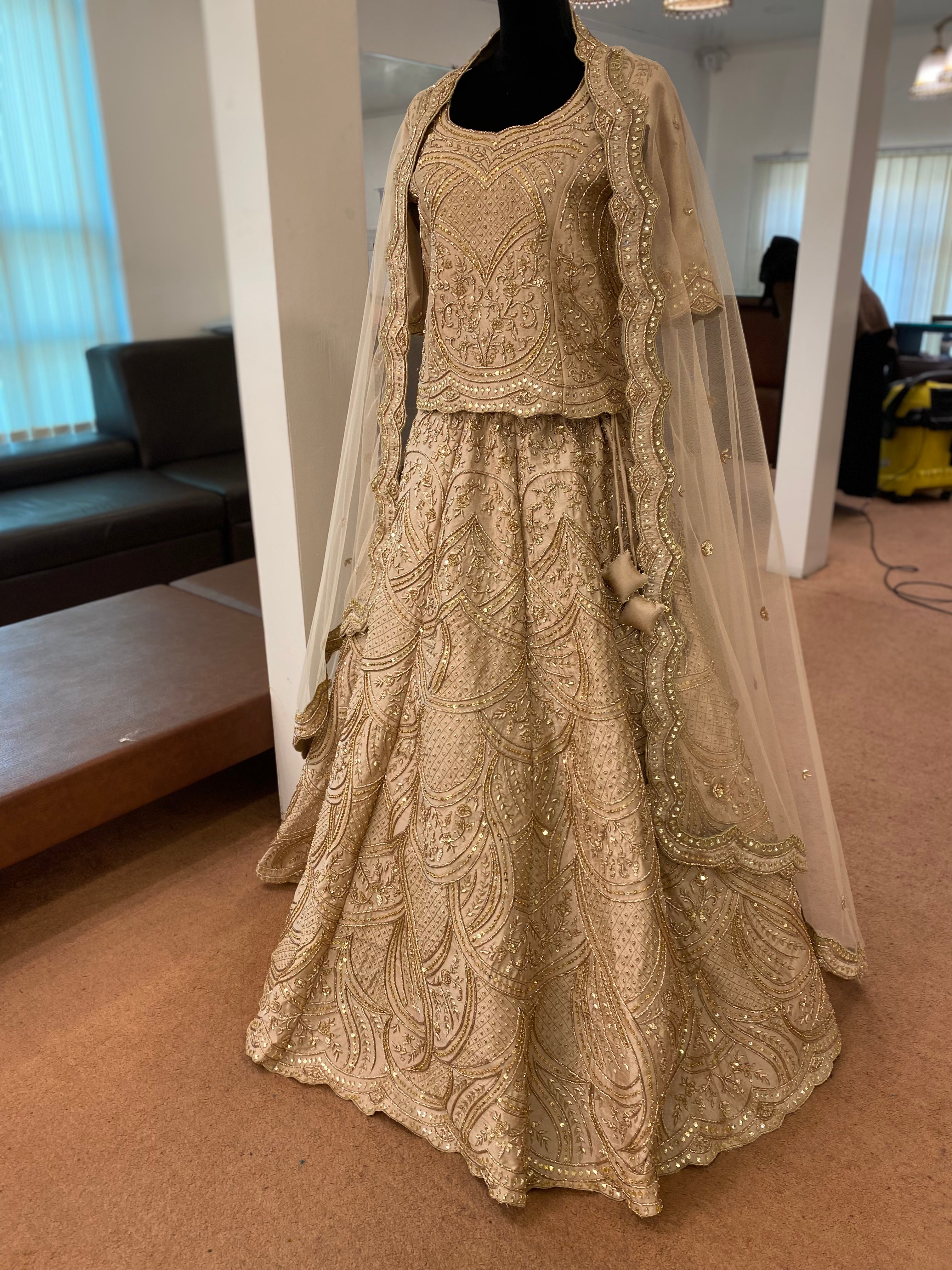 Bridal hand embroidered Lehanga